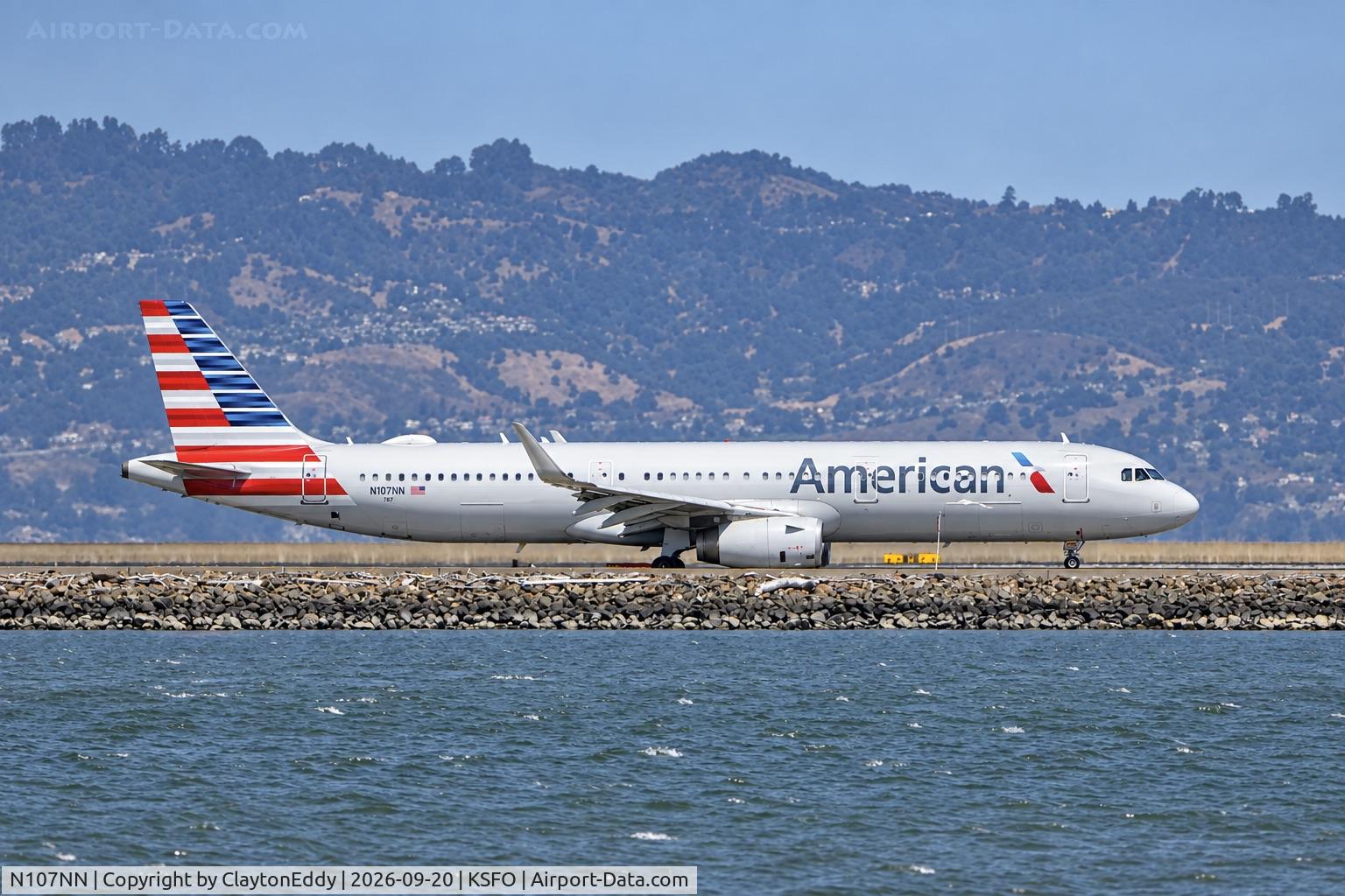 Aircraft N107NN, 2013 Airbus A321-231, c/n 5938, SFO 2026, at KSFO, photo by ClaytonEddy