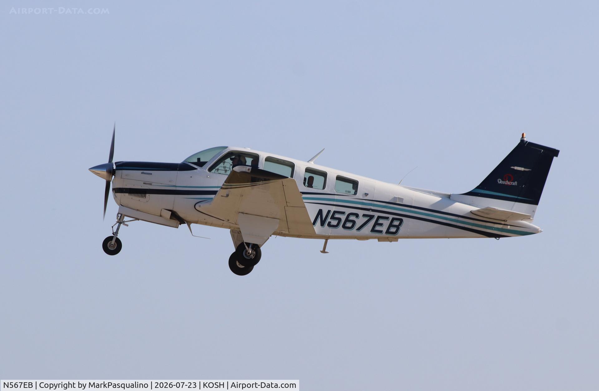 Aircraft N567EB, 1979 Beech A36 Bonanza 36, c/n E-1543, Beech A36, at KOSH, photo by MarkPasqualino