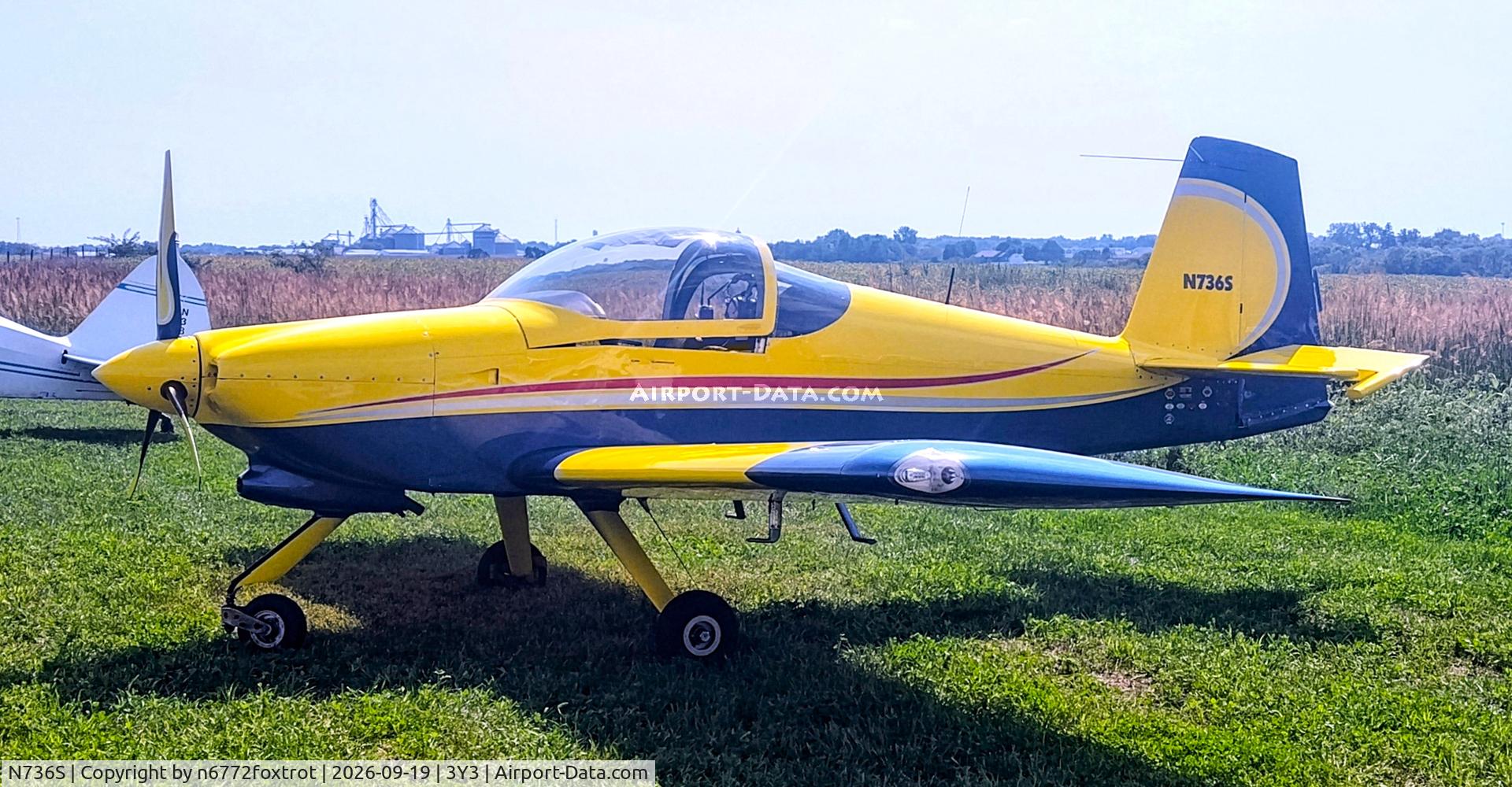 Aircraft N736S, 2005 Vans RV-7A, c/n 70105, FLY IOWA 2026, at 3Y3, photo by n6772foxtrot