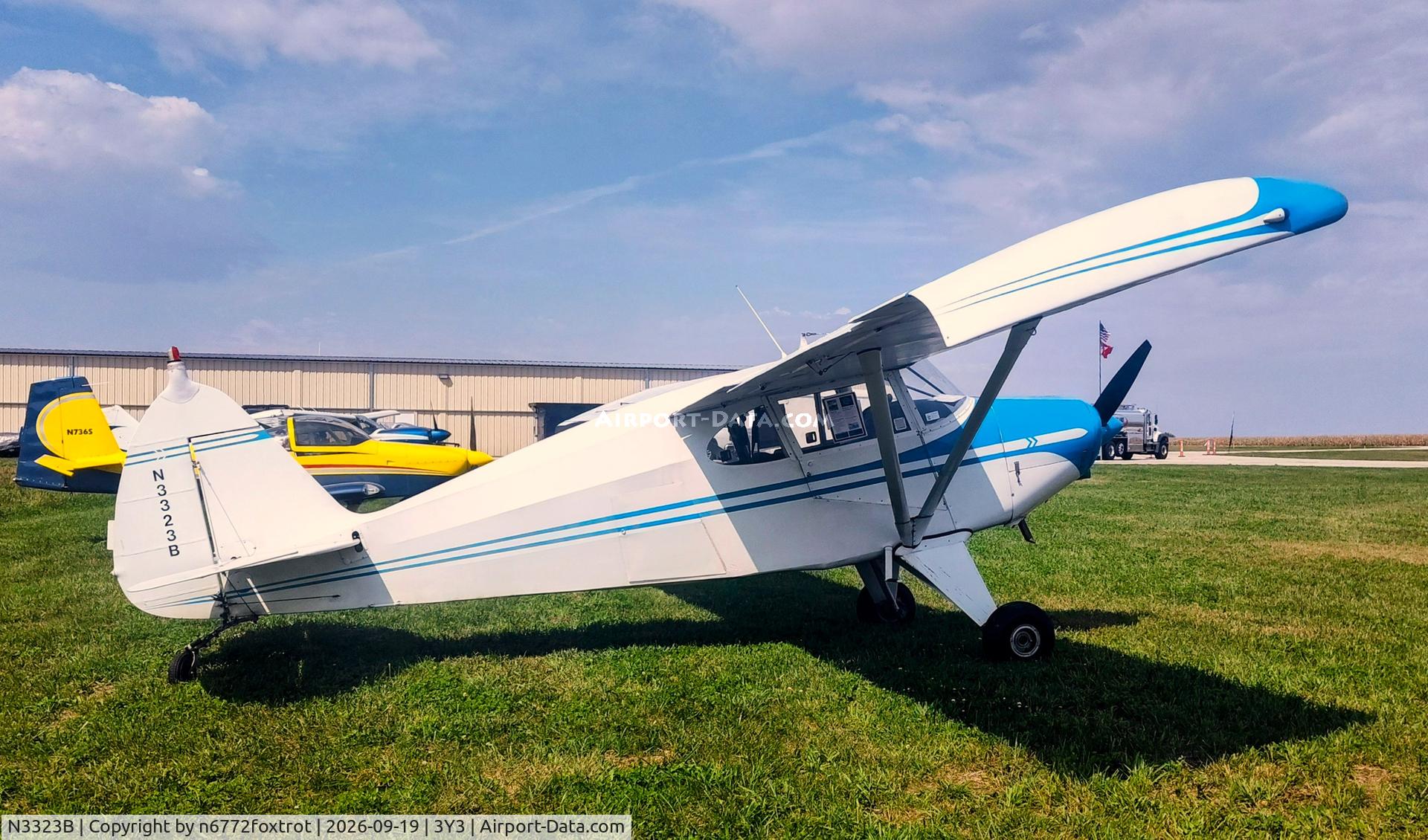 Aircraft N3323B, 1954 Piper PA-22-135 Tri-Pacer, c/n 22-2138, FLY IOWA 2026, at 3Y3, photo by n6772foxtrot