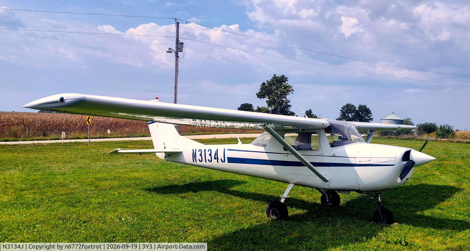 Aircraft N3134J, 1966 Cessna 150G, c/n 15065834, FLY IOWA 2026, at 3Y3, photo by n6772foxtrot