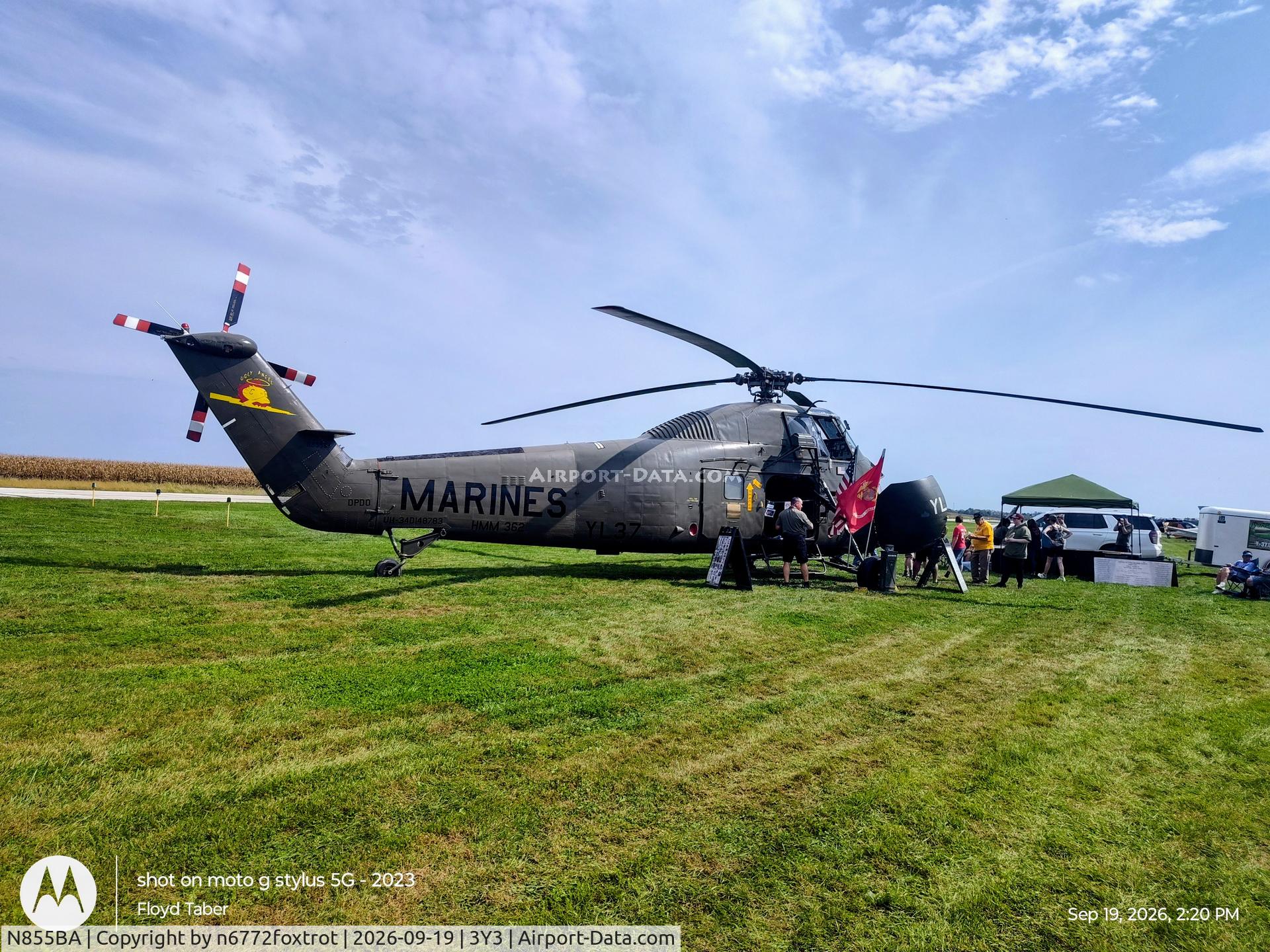 Aircraft N855BA, 1961 Sikorsky UH-34D Seahorse, c/n 148783, FLY IOWA 2026, at 3Y3, photo by n6772foxtrot