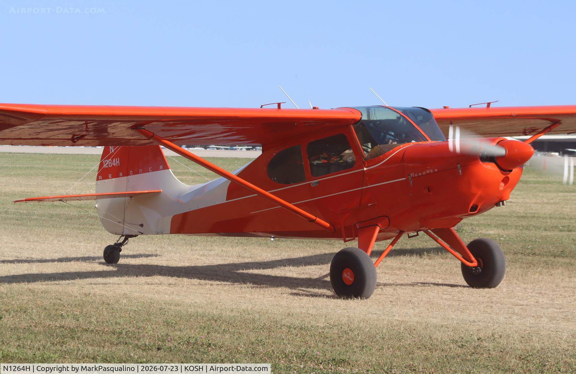 Aircraft N1264H, 1948 Aeronca 15AC Sedan, c/n 15AC-276, Aeronca 15AC, at KOSH, photo by MarkPasqualino