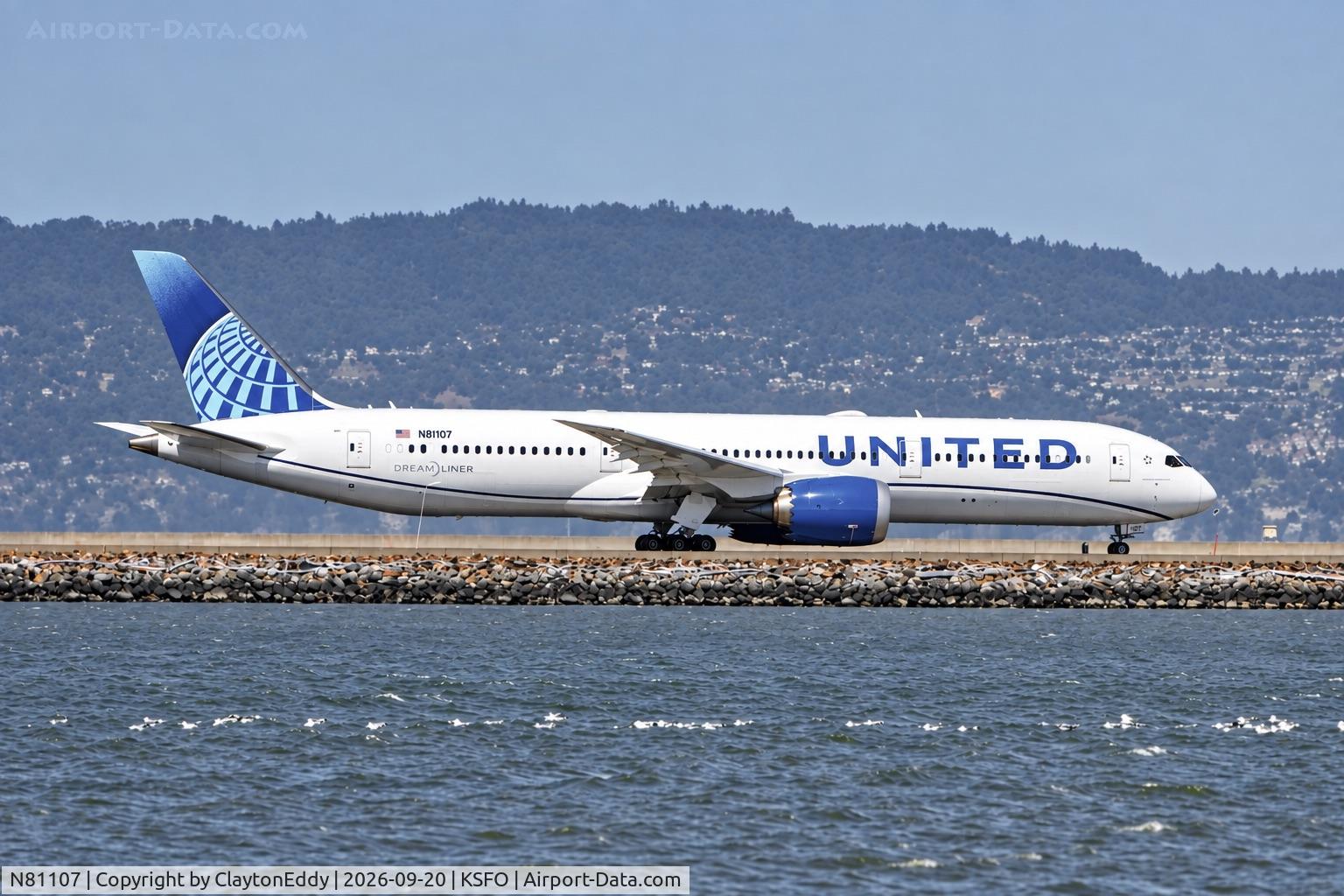 Aircraft N81107, 2026 Boeing 787-9 Dreamliner Dreamliner, c/n 68653 l/n 1309, SFO 2026, at KSFO, photo by ClaytonEddy