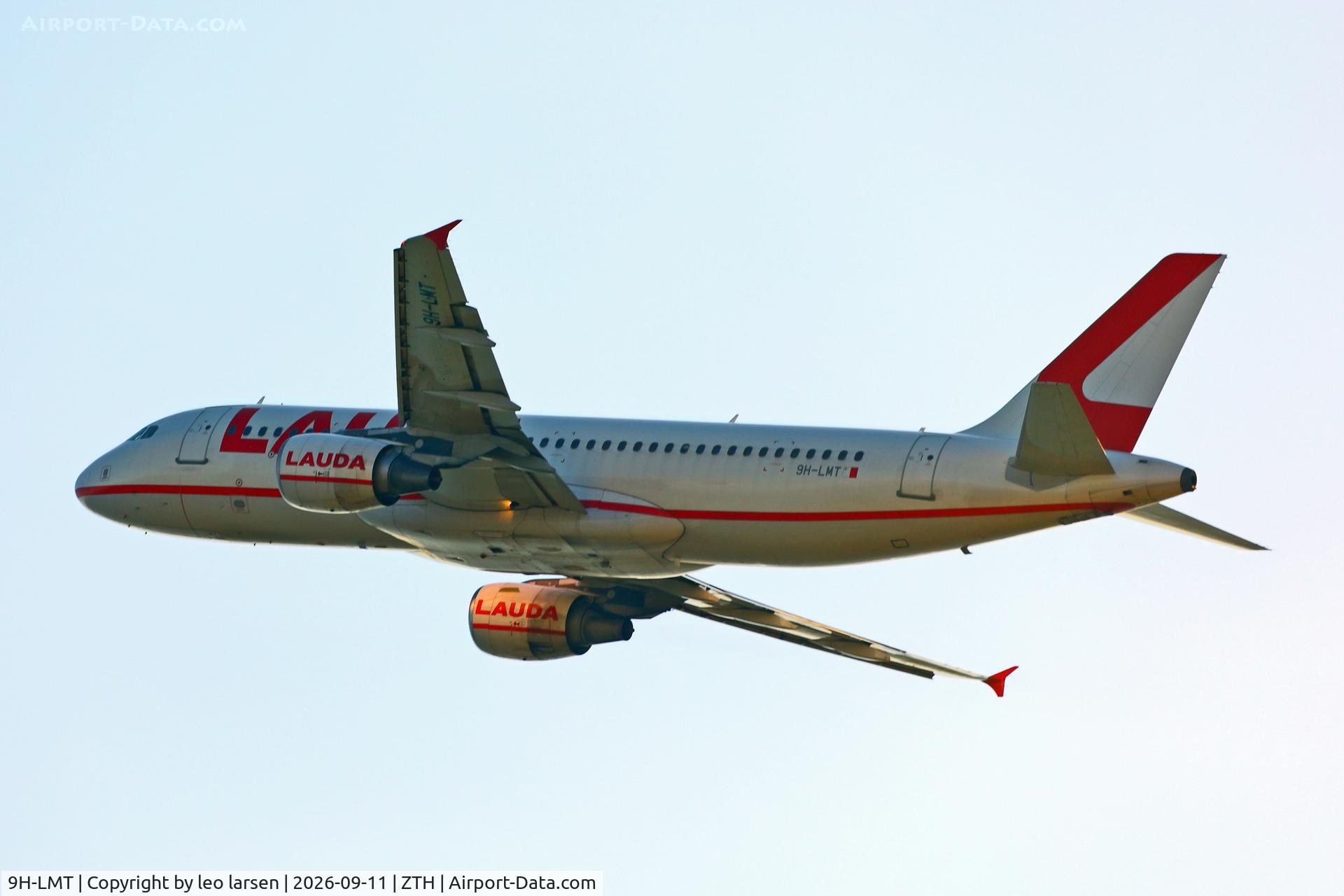 Aircraft 9H-LMT, 2006 Airbus A320-214, c/n 2656, Zakynthos 11.9.2026, at ZTH, photo by leo larsen