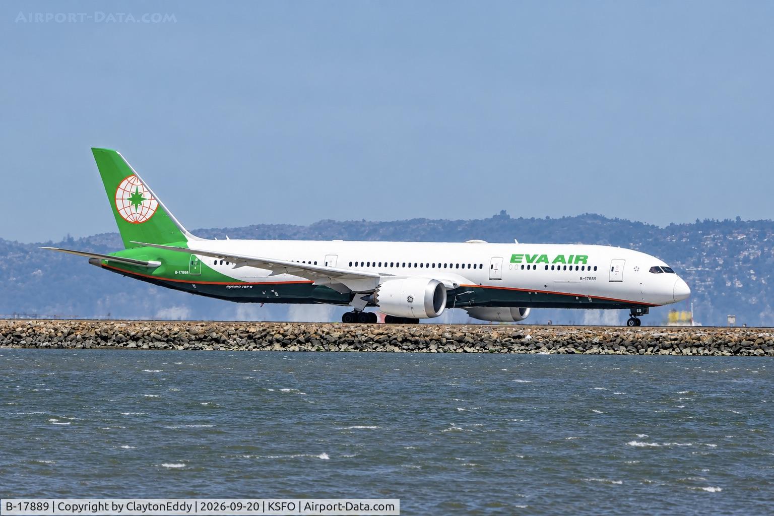 Aircraft B-17889, 2025 Boeing 787-9 Dreamliner Dreamliner, c/n 63527 l/n 1244, SFO 2026, at KSFO, photo by ClaytonEddy