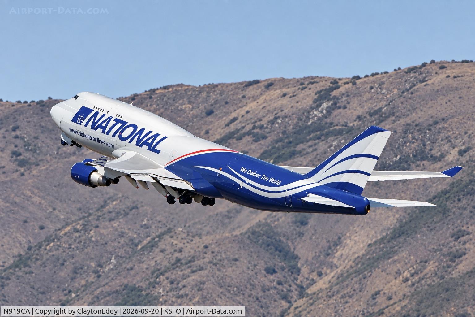 Aircraft N919CA, 1991 Boeing 747-428M(BCF), c/n 25302, SFO 2026, at KSFO, photo by ClaytonEddy