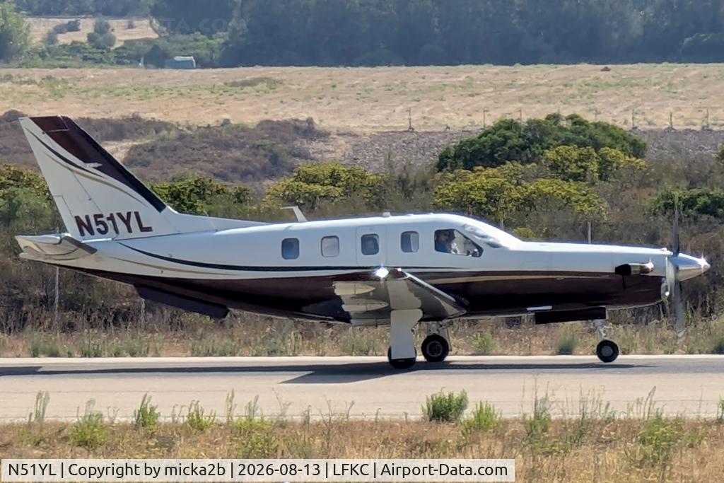 Aircraft N51YL, 2005 Socata TBM 700, c/n 330, Taxiing, at LFKC, photo by micka2b