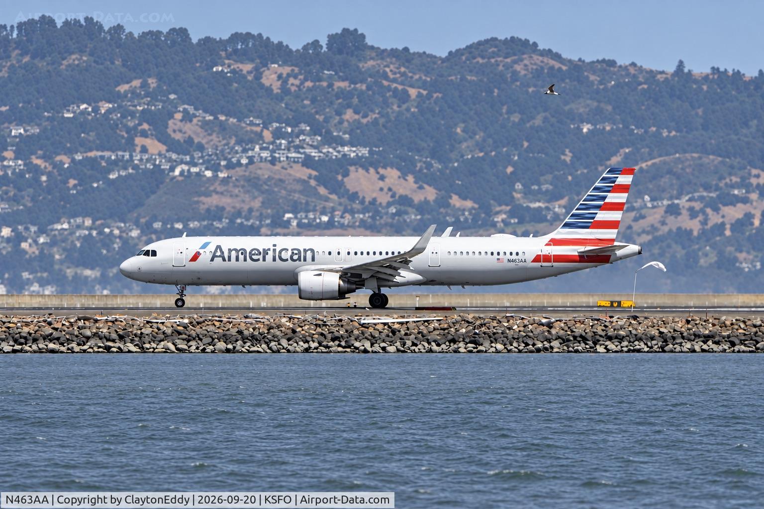 Aircraft N463AA, 2022 Airbus A321-253NX, c/n 11081, SFO 2026, at KSFO, photo by ClaytonEddy