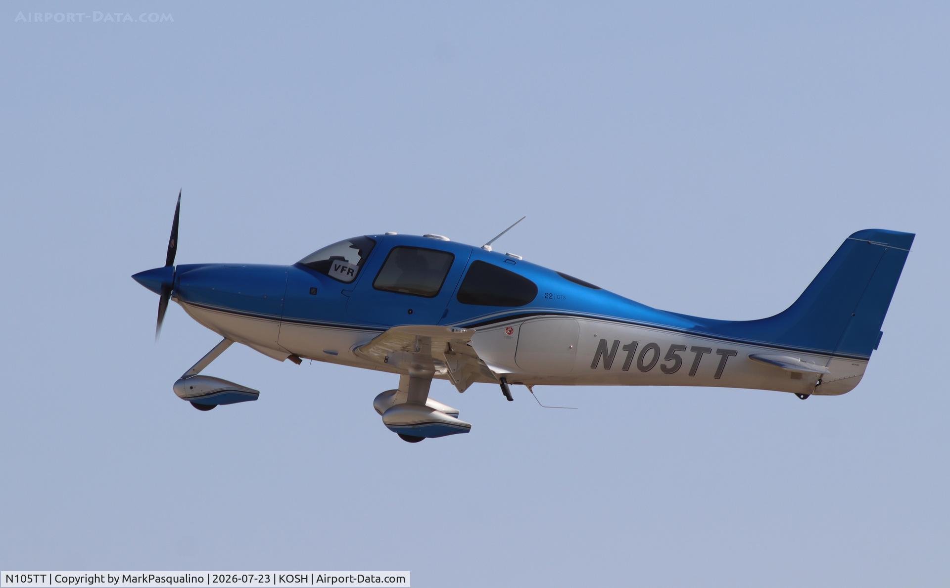Aircraft N105TT, 2006 Cirrus SR22 GTS, c/n 1867, Cirrus SR22 GTS, at KOSH, photo by MarkPasqualino