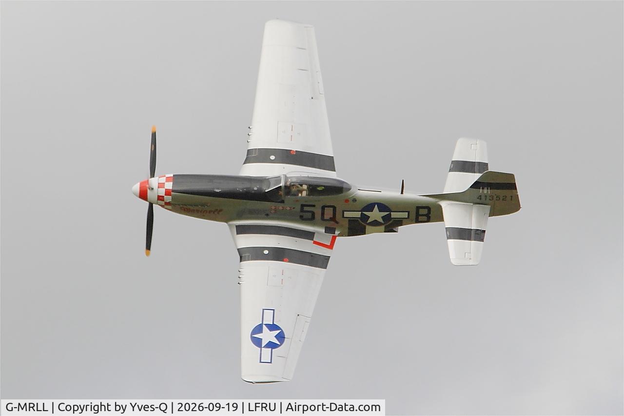 Aircraft G-MRLL, 1943 North American P-51D Mustang, c/n 109-27154, North American P-51D Mustang,On display, Morlaix-Ploujean airport (LFRU-MXN), at LFRU, photo by Yves-Q