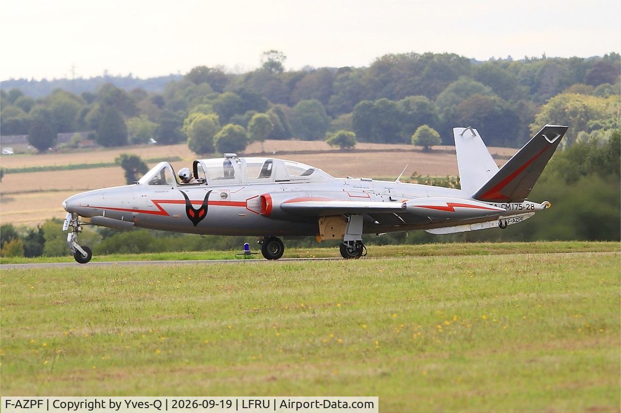 Aircraft F-AZPF, Fouga CM-175 Zephyr, c/n 28, Fouga CM-175 Zephyr, Taxiing, Morlaix-Ploujean airport (LFRU-MXN), at LFRU, photo by Yves-Q