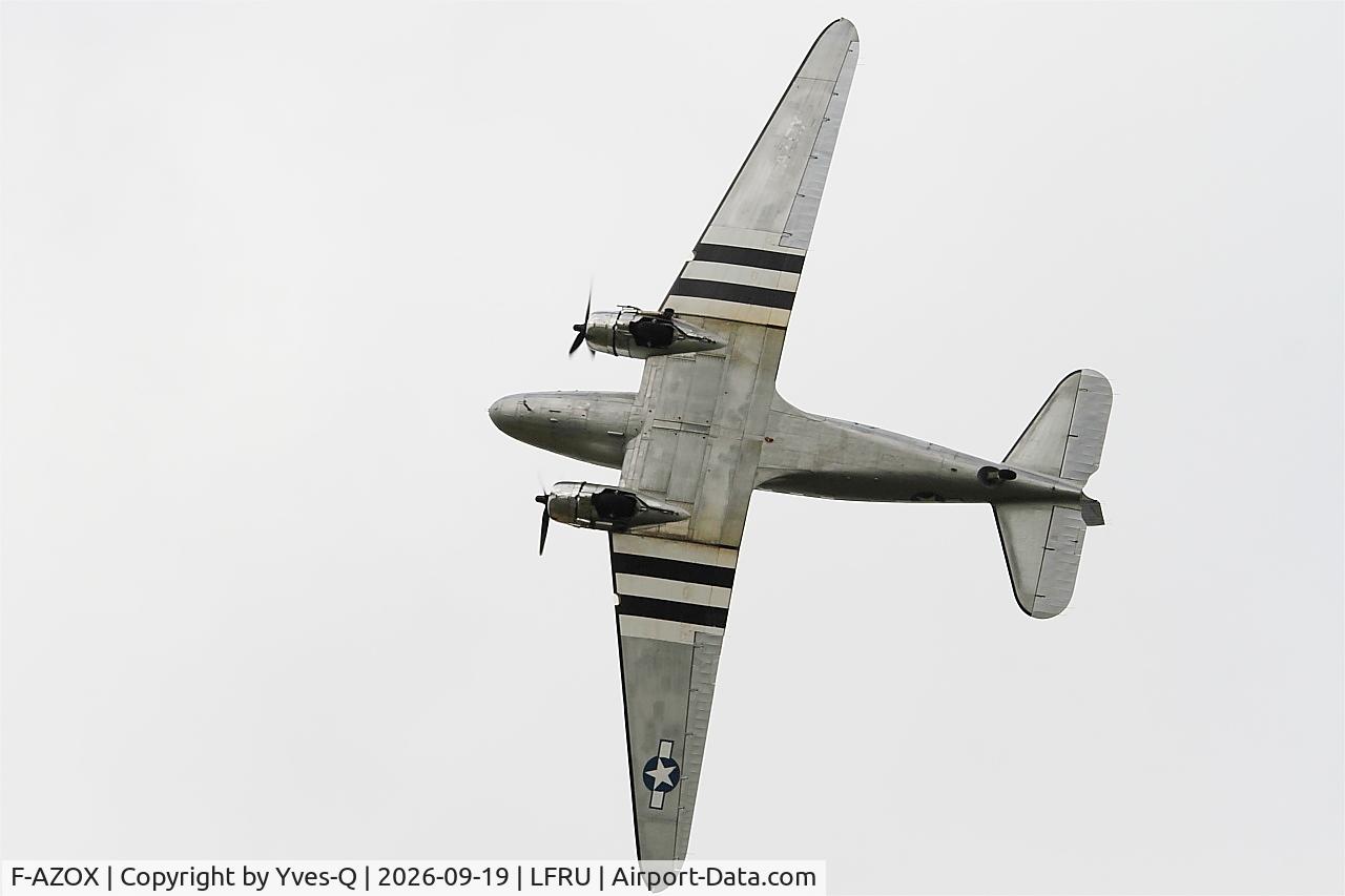 Aircraft F-AZOX, 1945 Douglas DC-3C-S1C3G (C-47B-35-DK), c/n 16604 l/n 33352, Douglas DC-3C-S1C3G, On display, Morlaix-Ploujean airport (LFRU-MXN), at LFRU, photo by Yves-Q