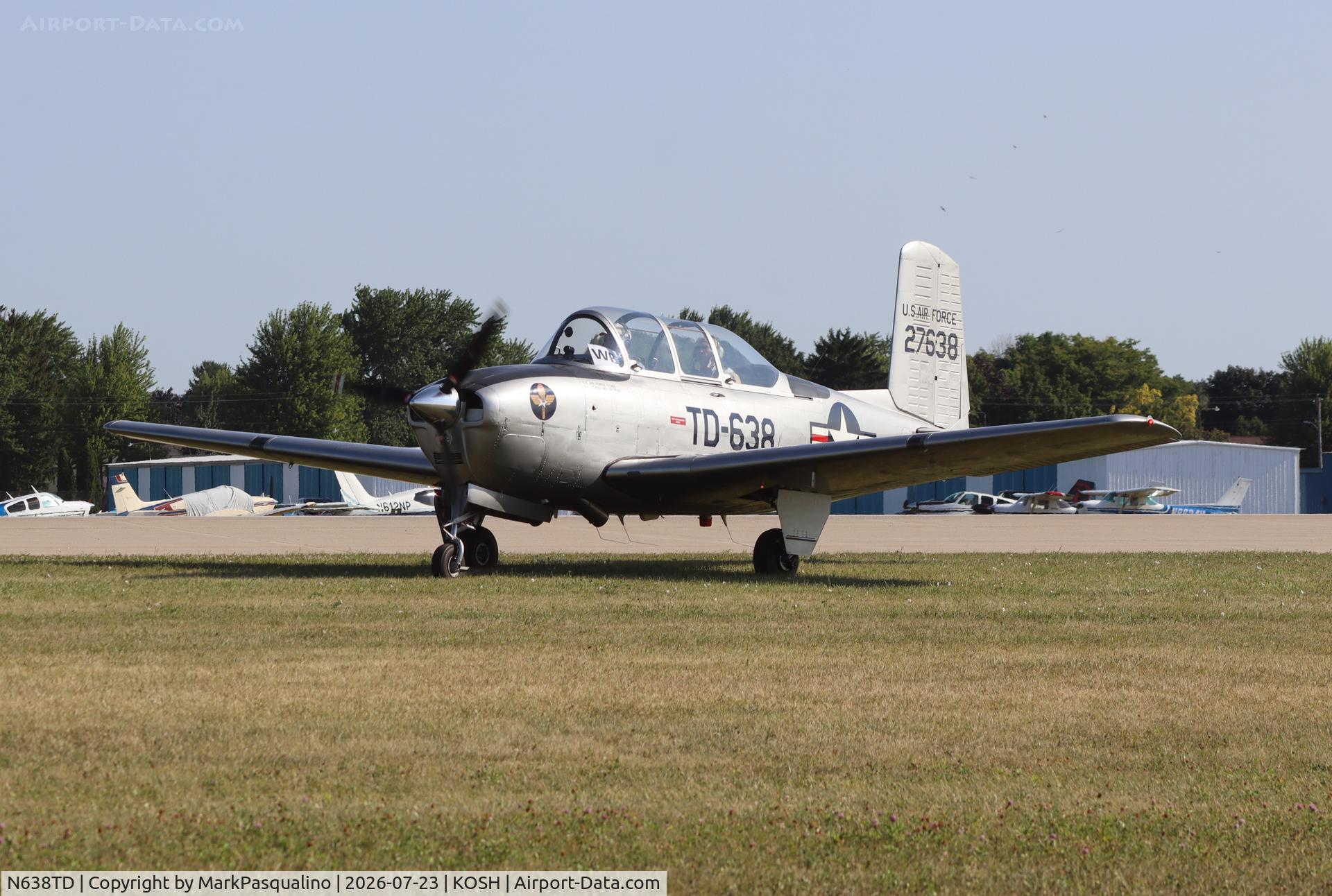 Aircraft N638TD, 1953 Beech T-34A (A45) Mentor Mentor, c/n G-286, Beech T-34A, at KOSH, photo by MarkPasqualino