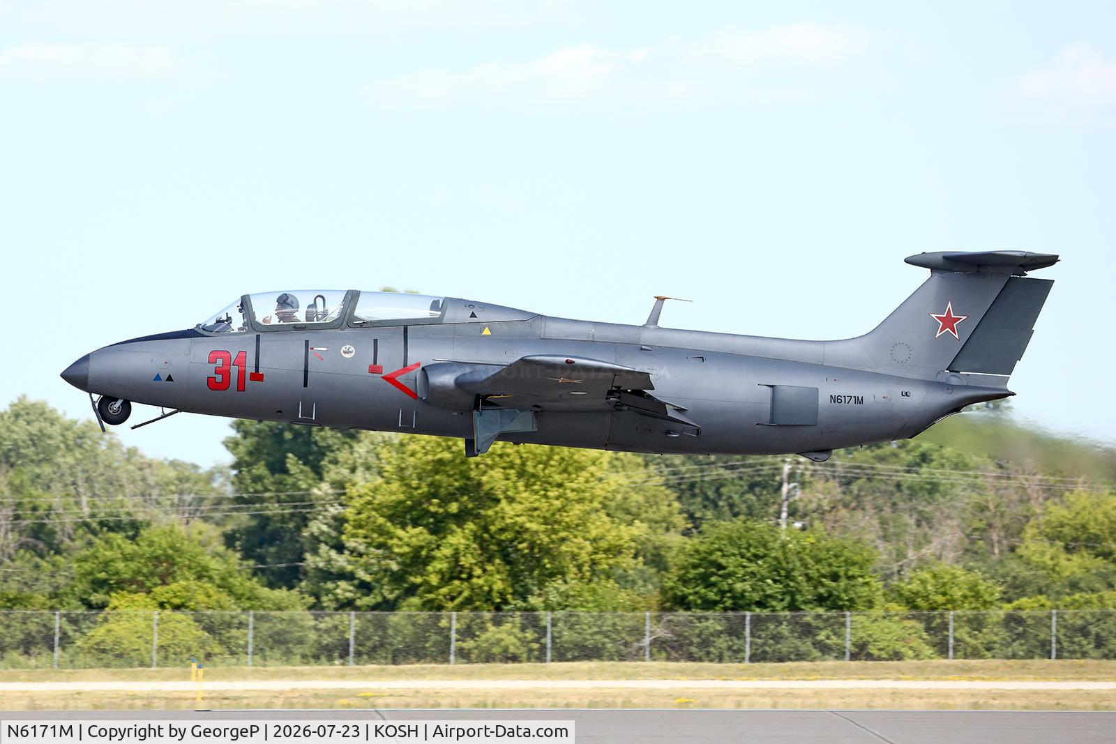 Aircraft N6171M, 1966 Aero L-29 Delfin, c/n 691942, Airventure 2026., at KOSH, photo by GeorgeP
