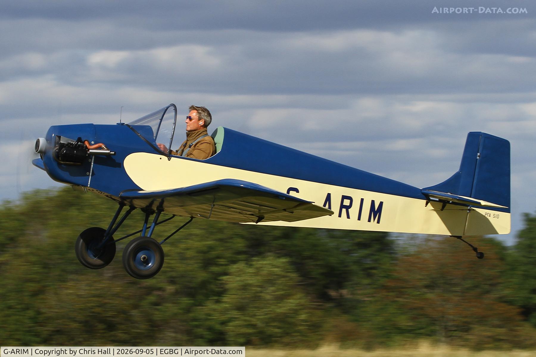 Aircraft G-ARIM, 1996 Druine D.31 Turbulent, c/n PFA 510, LAA 80th Anniversary Rally, at EGBG, photo by Chris Hall