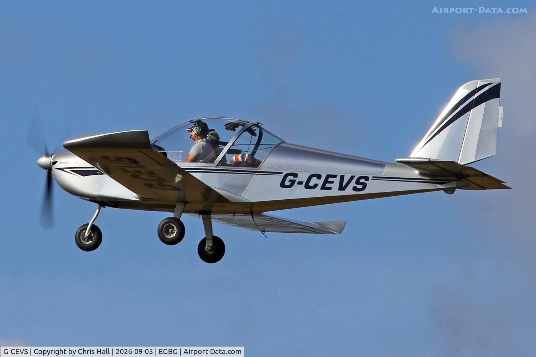 Aircraft G-CEVS, 2007 Cosmik EV-97 TeamEurostar UK, c/n 3102, LAA 80th Anniversary Rally, at EGBG, photo by Chris Hall