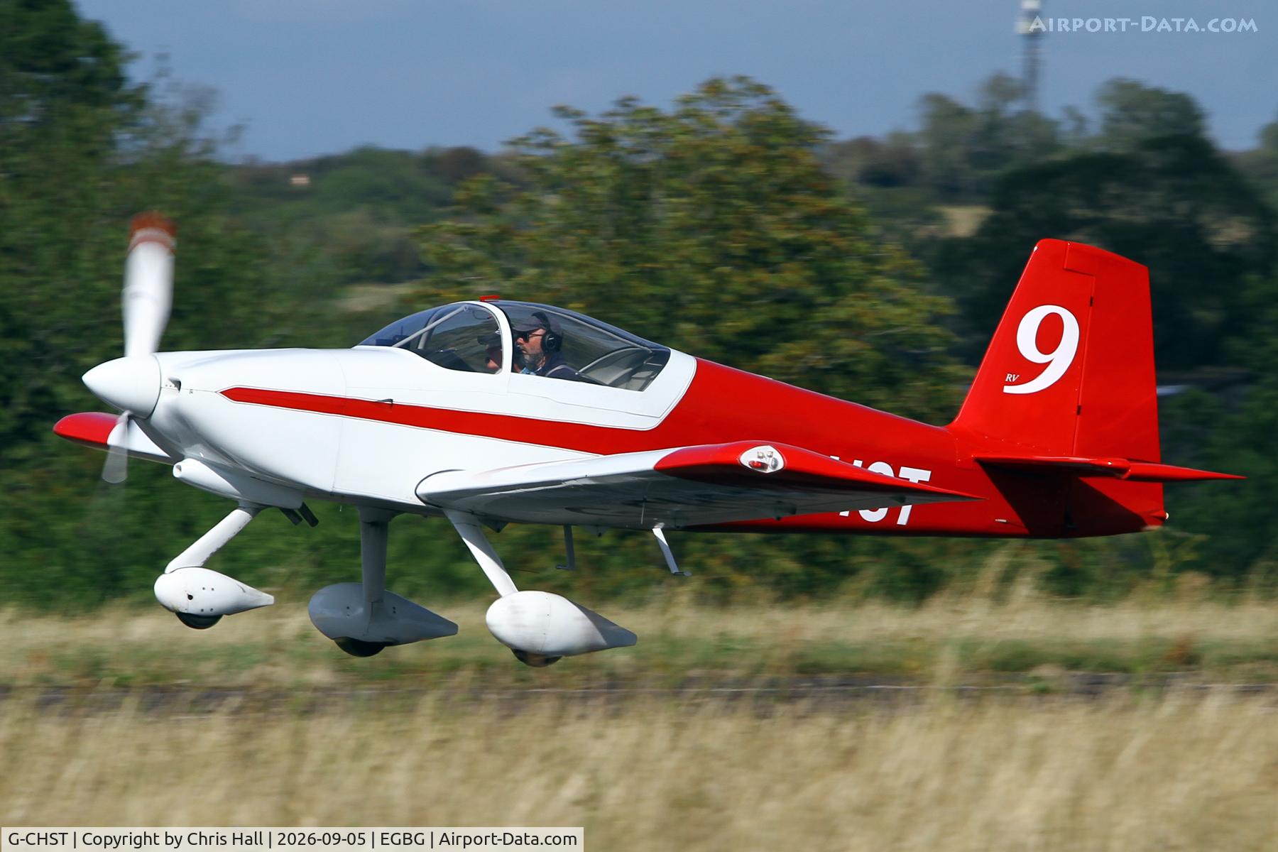 Aircraft G-CHST, 2016 Vans RV-9A, c/n PFA 320-14283, LAA 80th Anniversary Rally, at EGBG, photo by Chris Hall