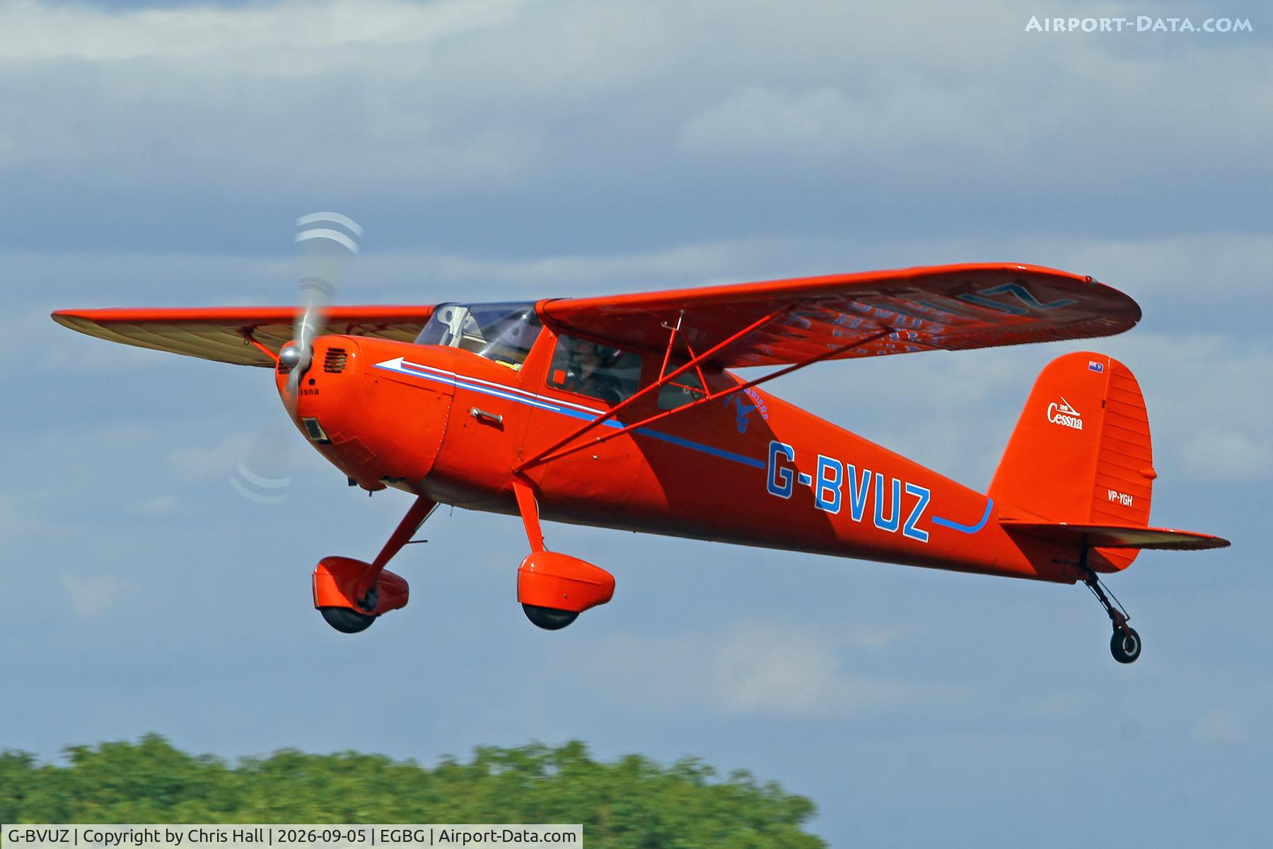 Aircraft G-BVUZ, 1946 Cessna 120, c/n 11334, LAA 80th Anniversary Rally, at EGBG, photo by Chris Hall