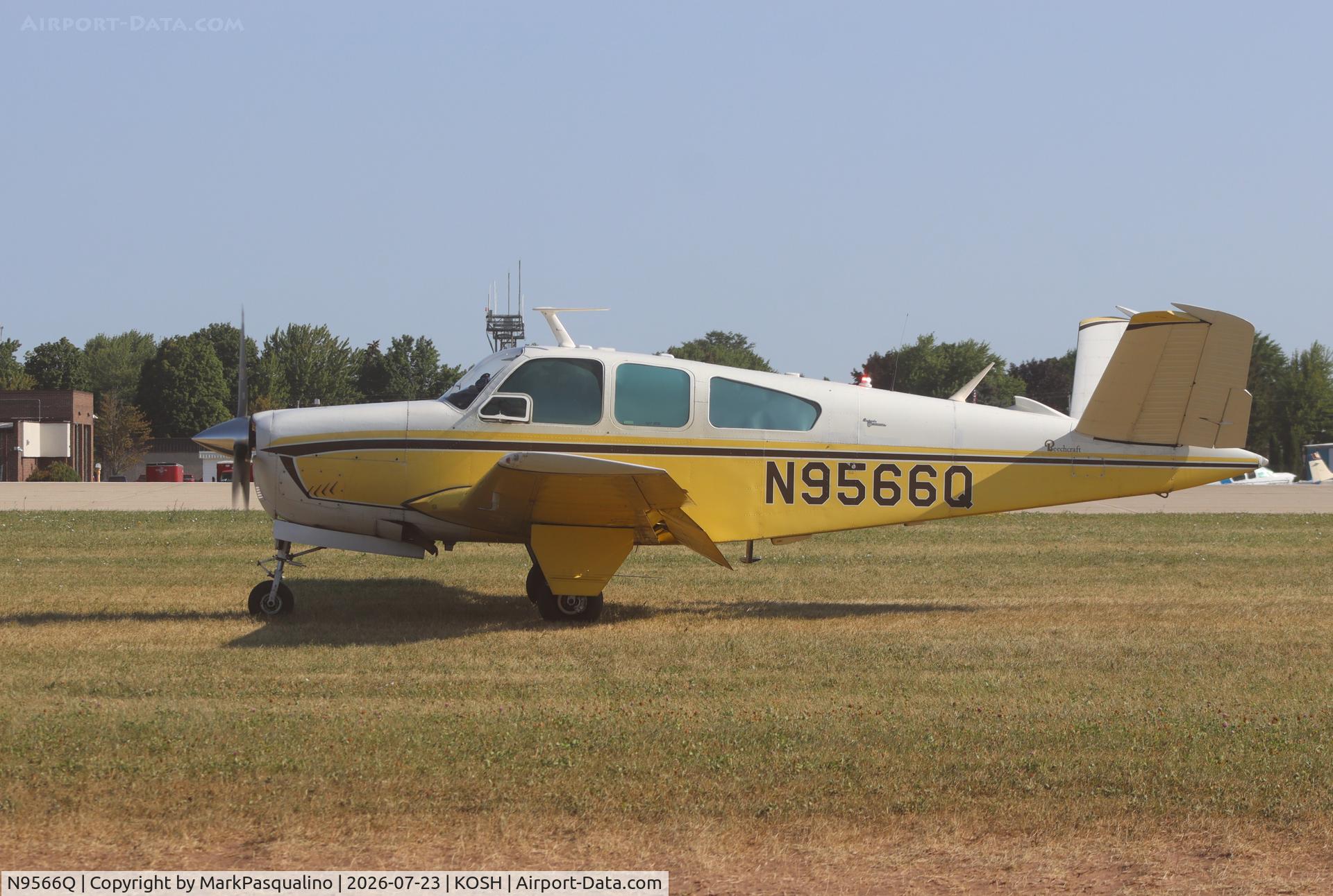 Aircraft N9566Q, 1966 Beech V35 Bonanza, c/n D-8201, Beech V35, at KOSH, photo by MarkPasqualino