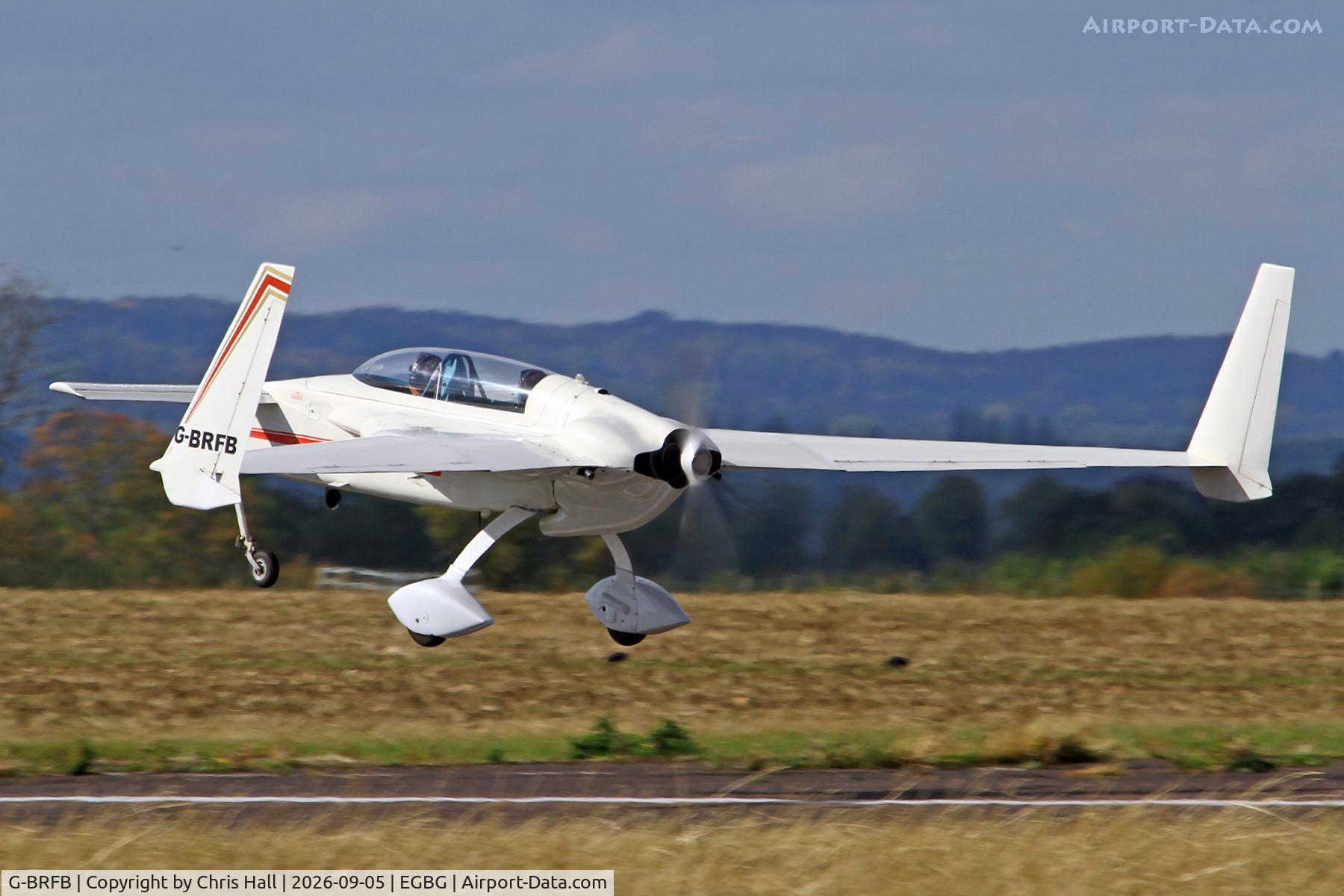 Aircraft G-BRFB, 1989 Rutan Long-EZ, c/n PFA 074A-10646, LAA 80th Anniversary Rally, at EGBG, photo by Chris Hall
