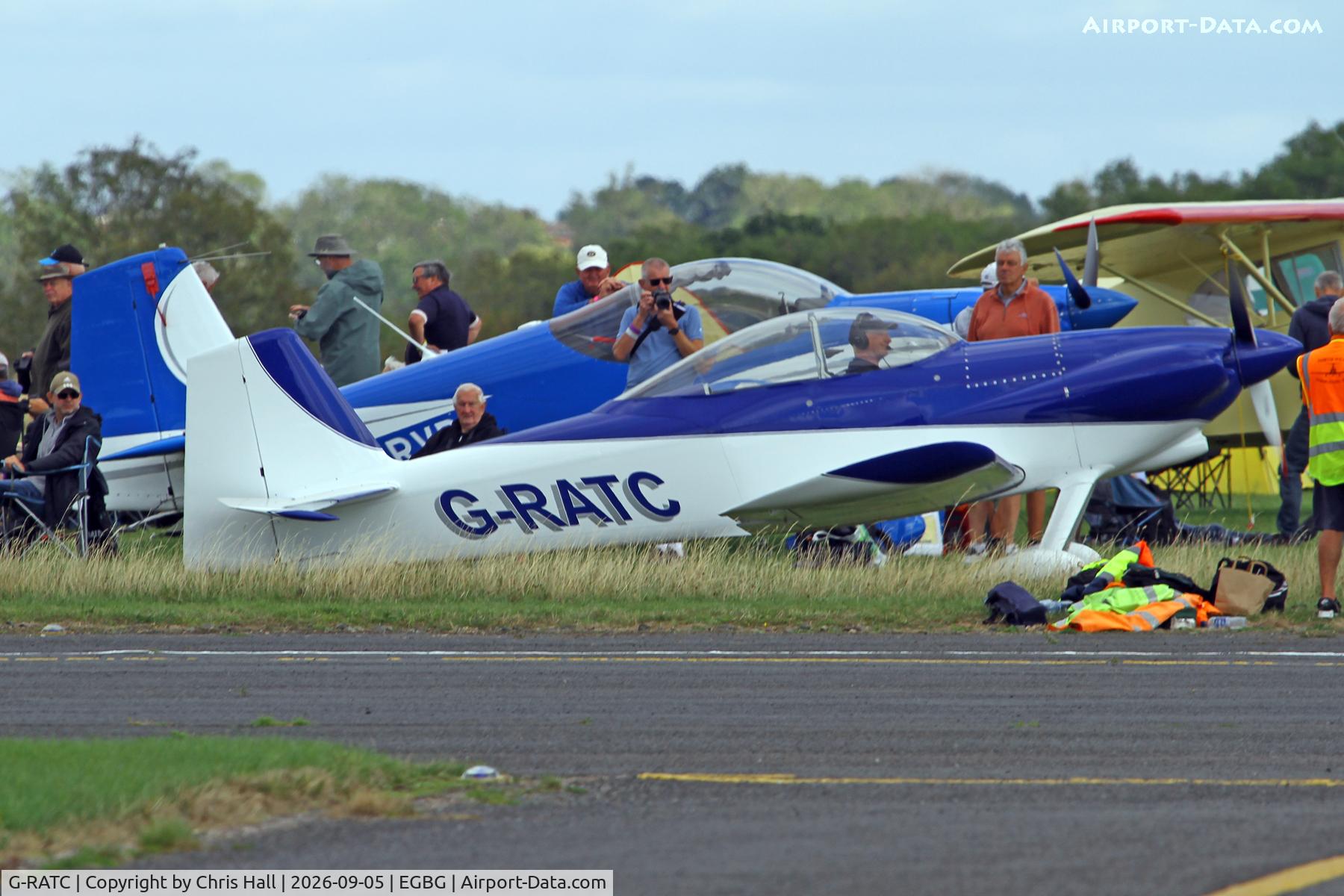 Aircraft G-RATC, 2006 Vans RV-4, c/n PFA 181-13996, LAA 80th Anniversary Rally, at EGBG, photo by Chris Hall