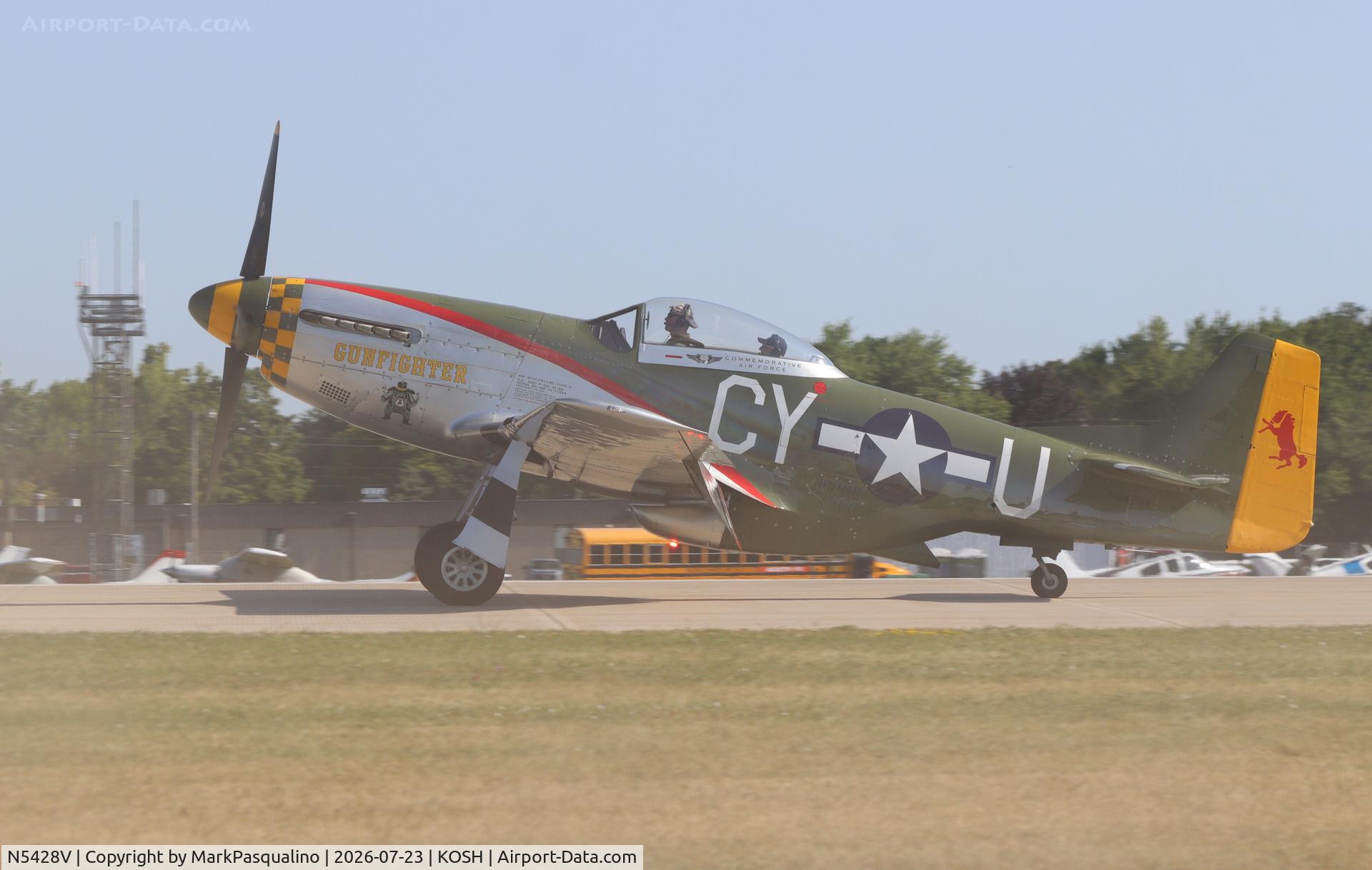 Aircraft N5428V, 1944 North American P-51D Mustang, c/n 122-39723, North American P-51D, at KOSH, photo by MarkPasqualino
