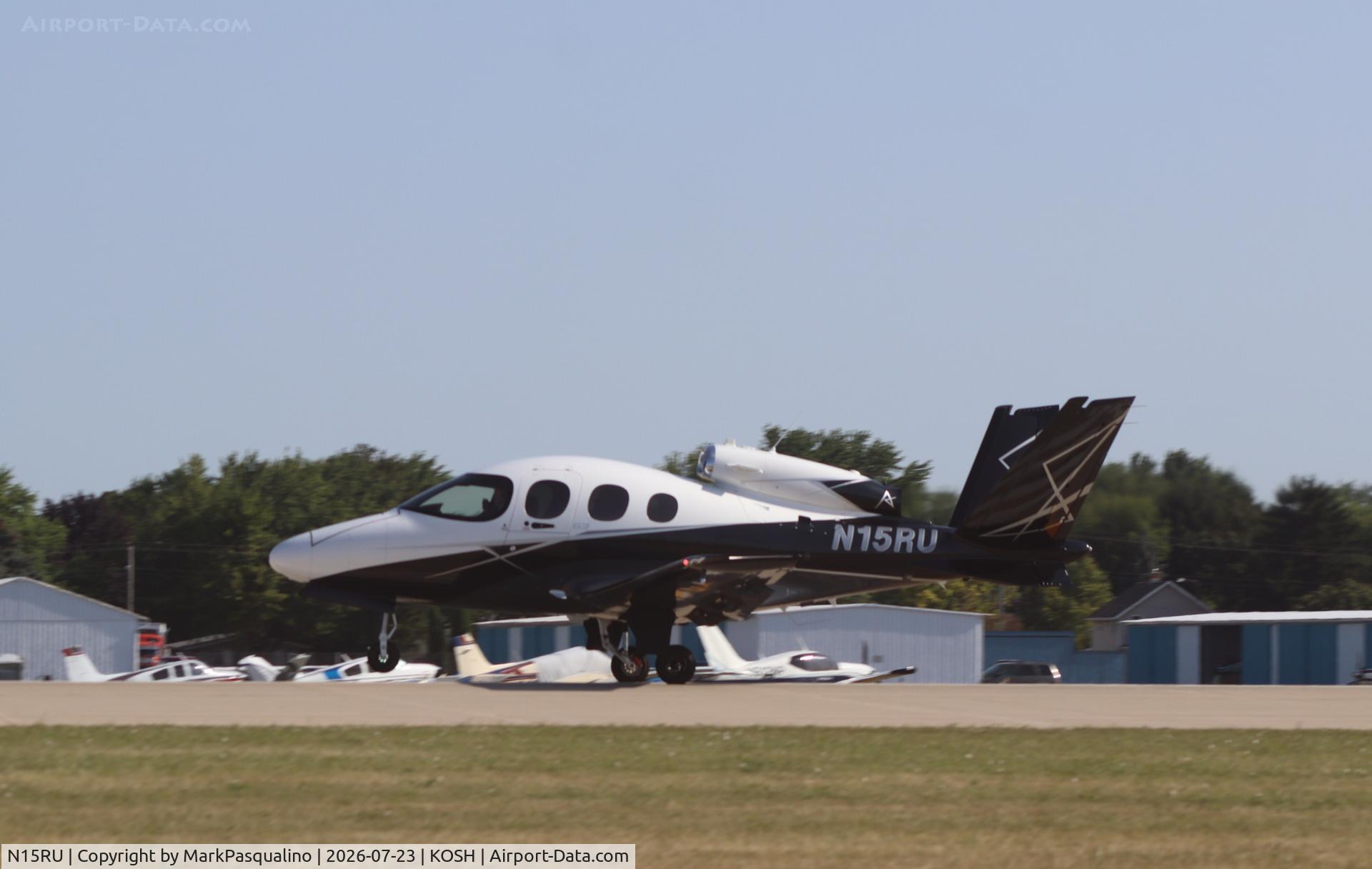 Aircraft N15RU, 2026 Cirrus Design Corp SF50, c/n 0766, Cirrus SF50, at KOSH, photo by MarkPasqualino