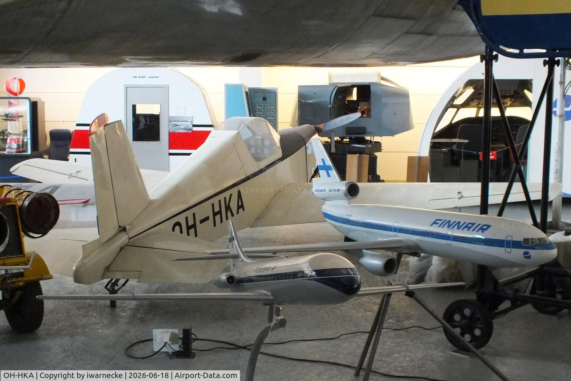 Aircraft OH-HKA, 1954 DI Juhani Heinonen Heinonen HK-1 Keltiäinen, c/n Prototype, Juhani Heinonen HK-1 Keltiäinen at the Suomen Ilmailumuseo (Finnish Aviation Museum), Vantaa, photo by iwarnecke