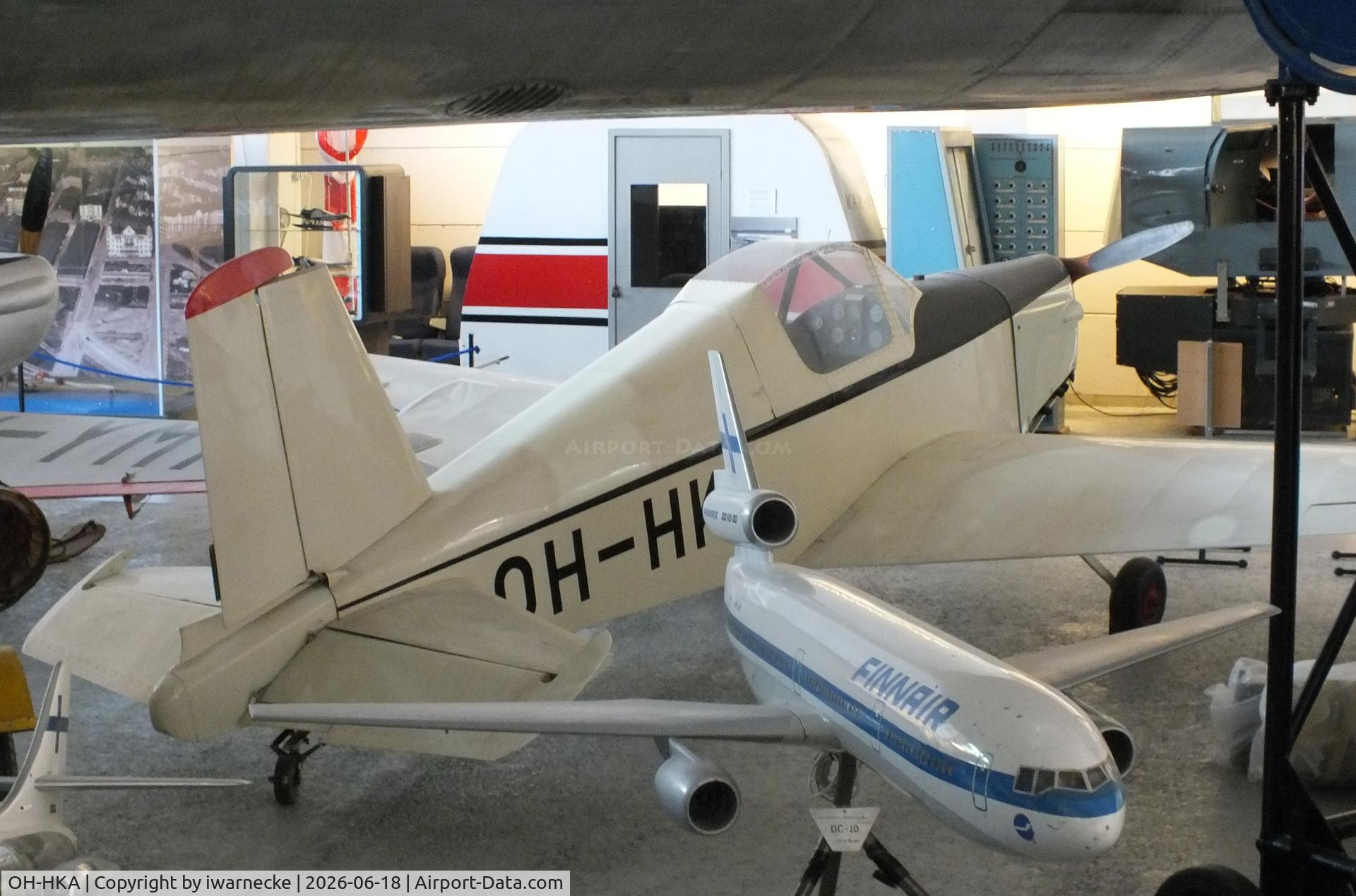 Aircraft OH-HKA, 1954 DI Juhani Heinonen Heinonen HK-1 Keltiäinen, c/n Prototype, Juhani Heinonen HK-1 Keltiäinen at the Suomen Ilmailumuseo (Finnish Aviation Museum), Vantaa, photo by iwarnecke