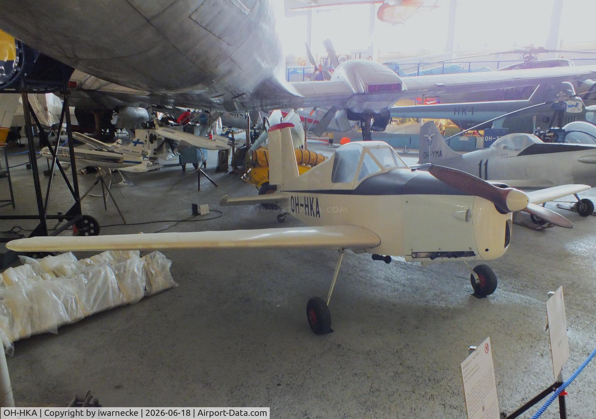 Aircraft OH-HKA, 1954 DI Juhani Heinonen Heinonen HK-1 Keltiäinen, c/n Prototype, Juhani Heinonen HK-1 Keltiäinen at the Suomen Ilmailumuseo (Finnish Aviation Museum), Vantaa, photo by iwarnecke