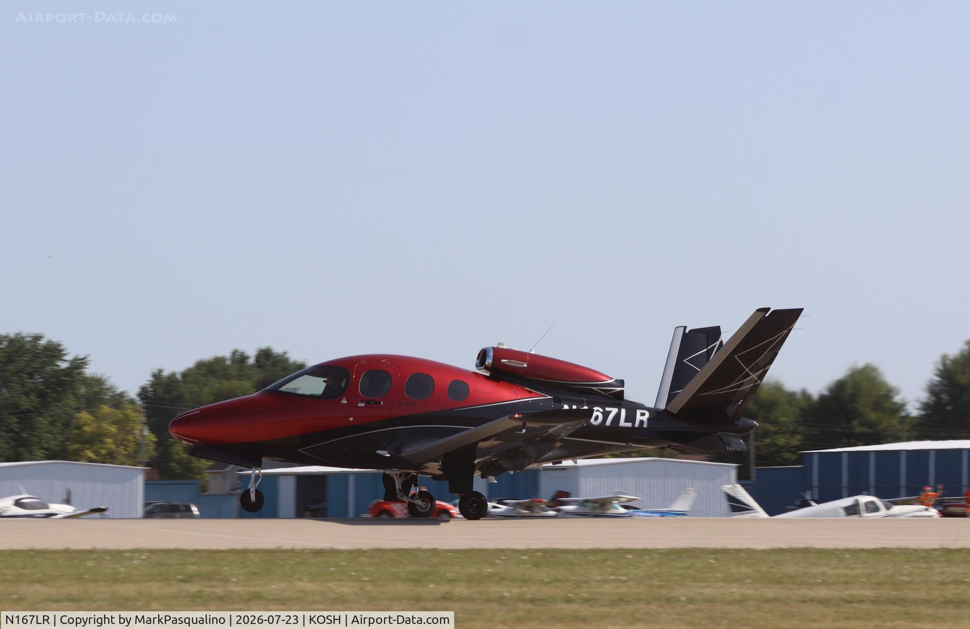 Aircraft N167LR, 2025 Cirrus SF50, c/n 0667, Cirrus SF50, at KOSH, photo by MarkPasqualino