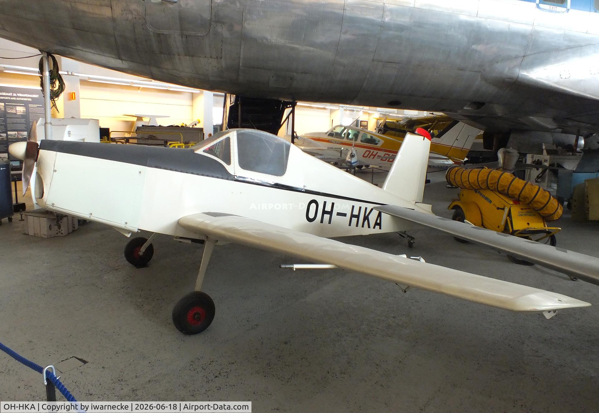 Aircraft OH-HKA, 1954 DI Juhani Heinonen Heinonen HK-1 Keltiäinen, c/n Prototype, Juhani Heinonen HK-1 Keltiäinen at the Suomen Ilmailumuseo (Finnish Aviation Museum), Vantaa, photo by iwarnecke