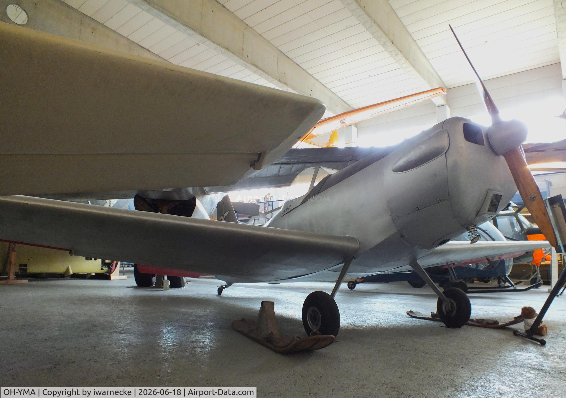 Aircraft OH-YMA, 1953 Polyteknikkojen Ilmailukerho PIK-11 Tumppu, c/n 1, Polyteknikkojen Ilmailukerho PIK-11 Tumppu at the Suomen Ilmailumuseo (Finnish Aviation Museum), Vantaa, photo by iwarnecke
