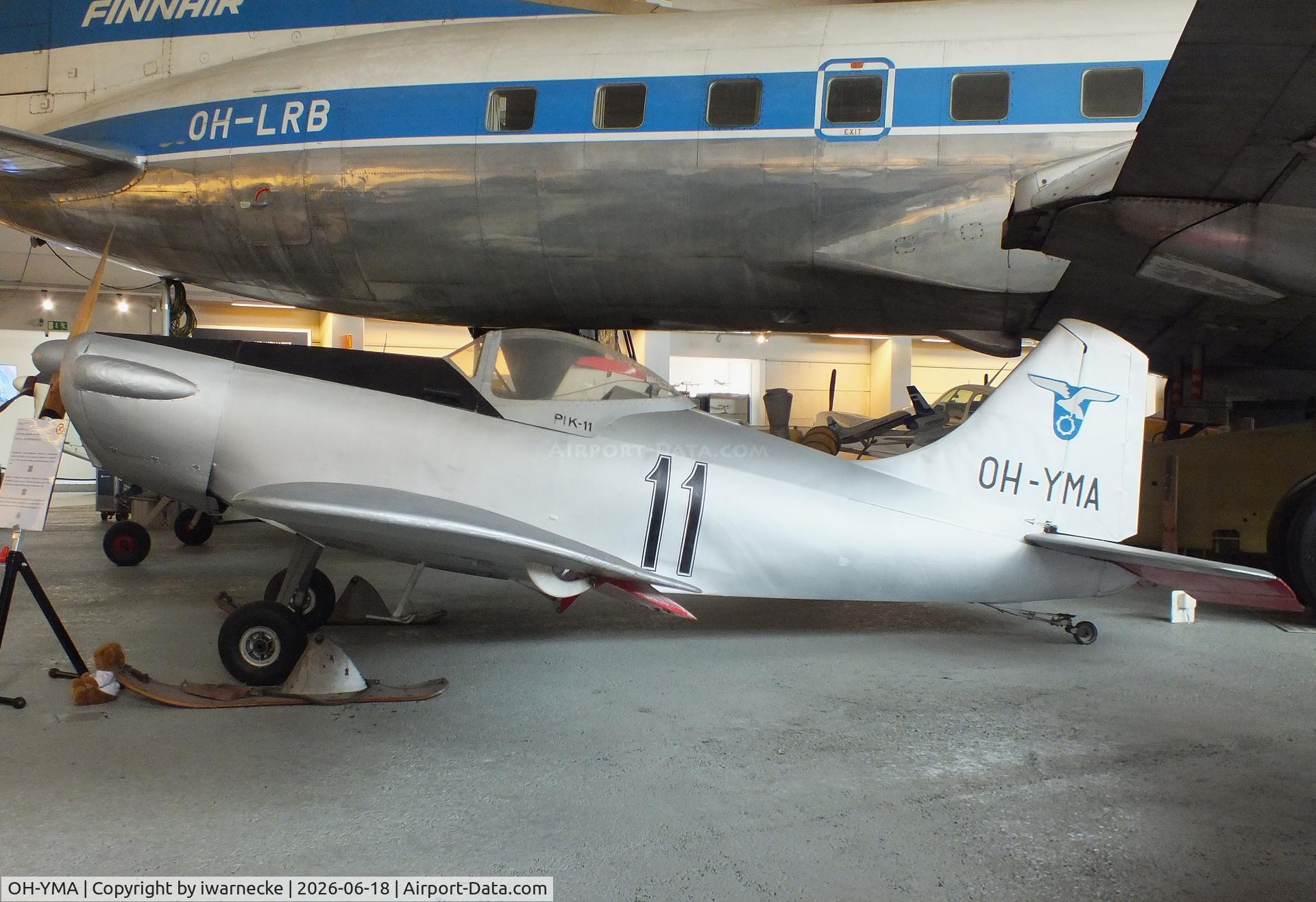 Aircraft OH-YMA, 1953 Polyteknikkojen Ilmailukerho PIK-11 Tumppu, c/n 1, Polyteknikkojen Ilmailukerho PIK-11 Tumppu at the Suomen Ilmailumuseo (Finnish Aviation Museum), Vantaa, photo by iwarnecke
