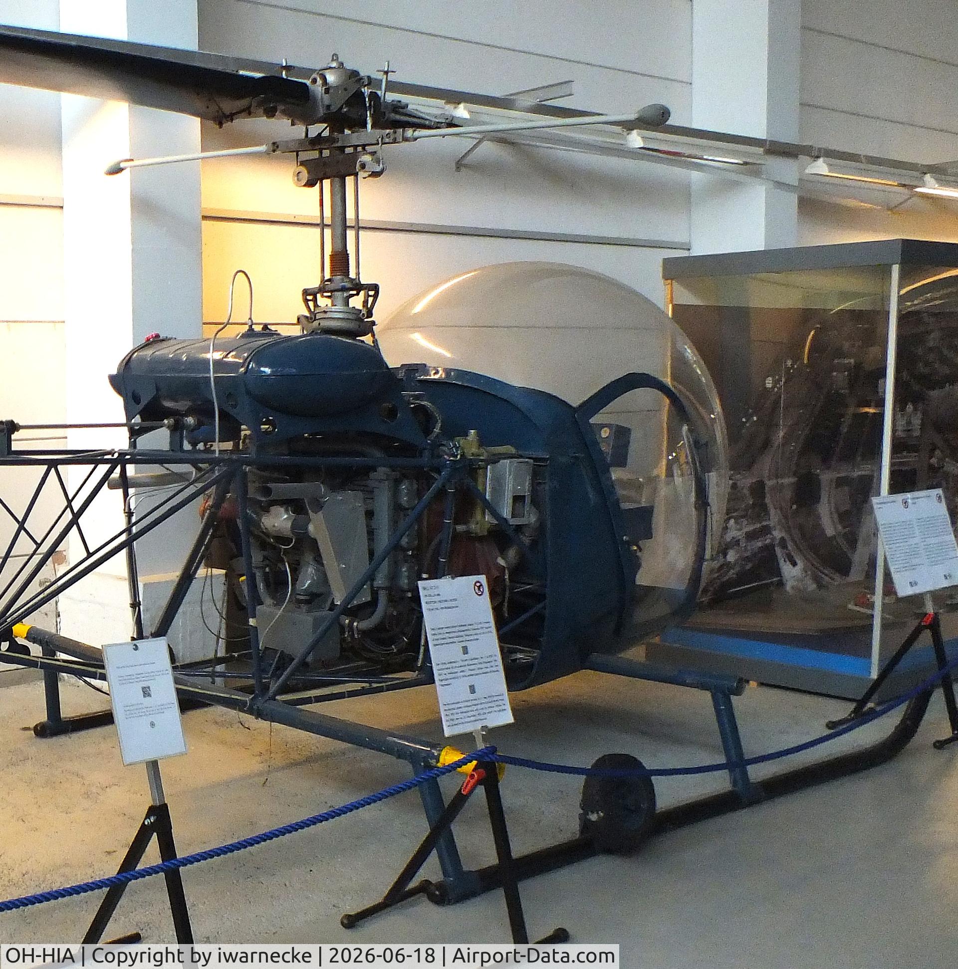 Aircraft OH-HIA, 1953 Bell 47D-1, c/n 646, Bell 47D-1 at the Suomen Ilmailumuseo (Finnish Aviation Museum), Vantaa, photo by iwarnecke