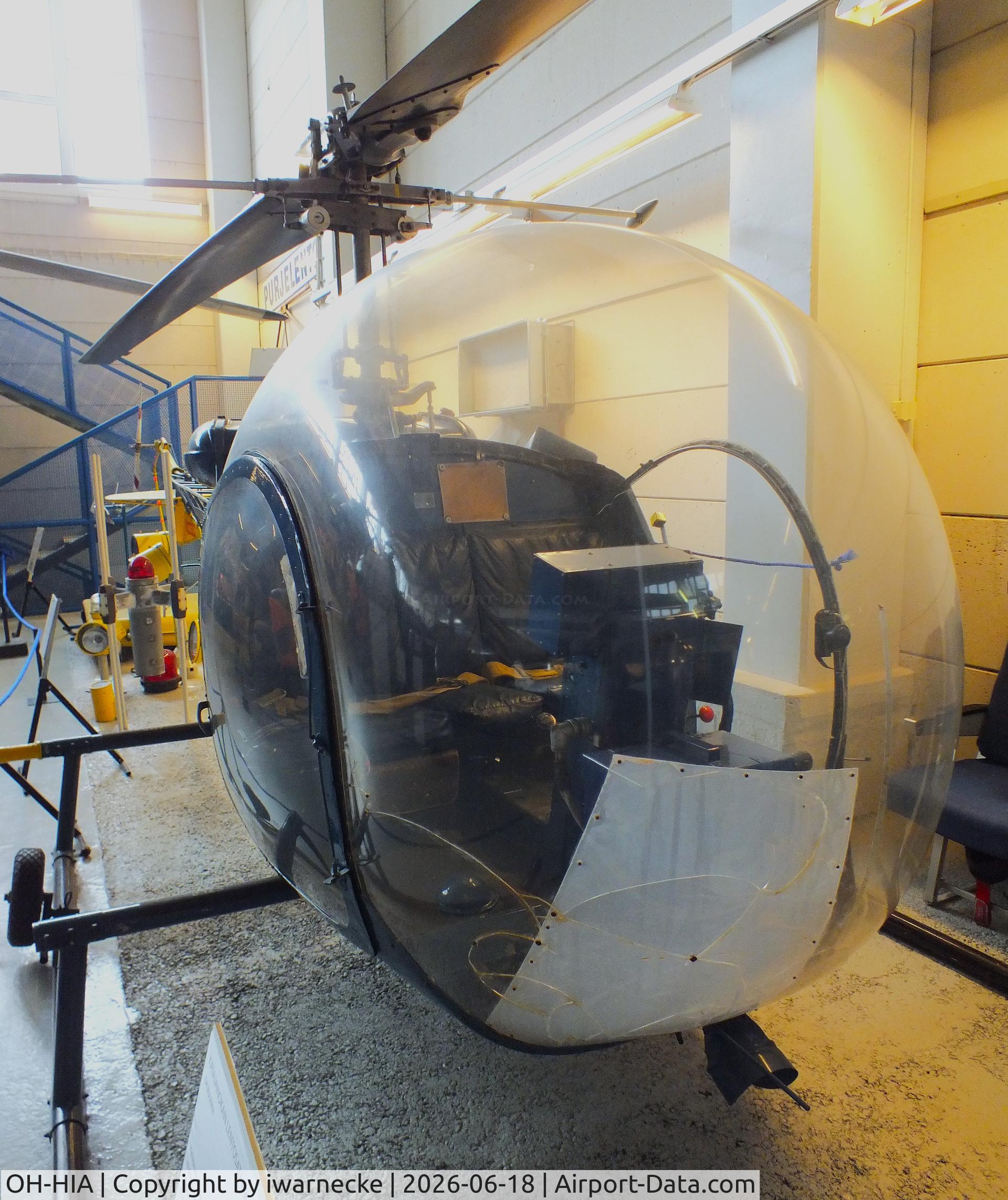 Aircraft OH-HIA, 1953 Bell 47D-1, c/n 646, Bell 47D-1 at the Suomen Ilmailumuseo (Finnish Aviation Museum), Vantaa, photo by iwarnecke