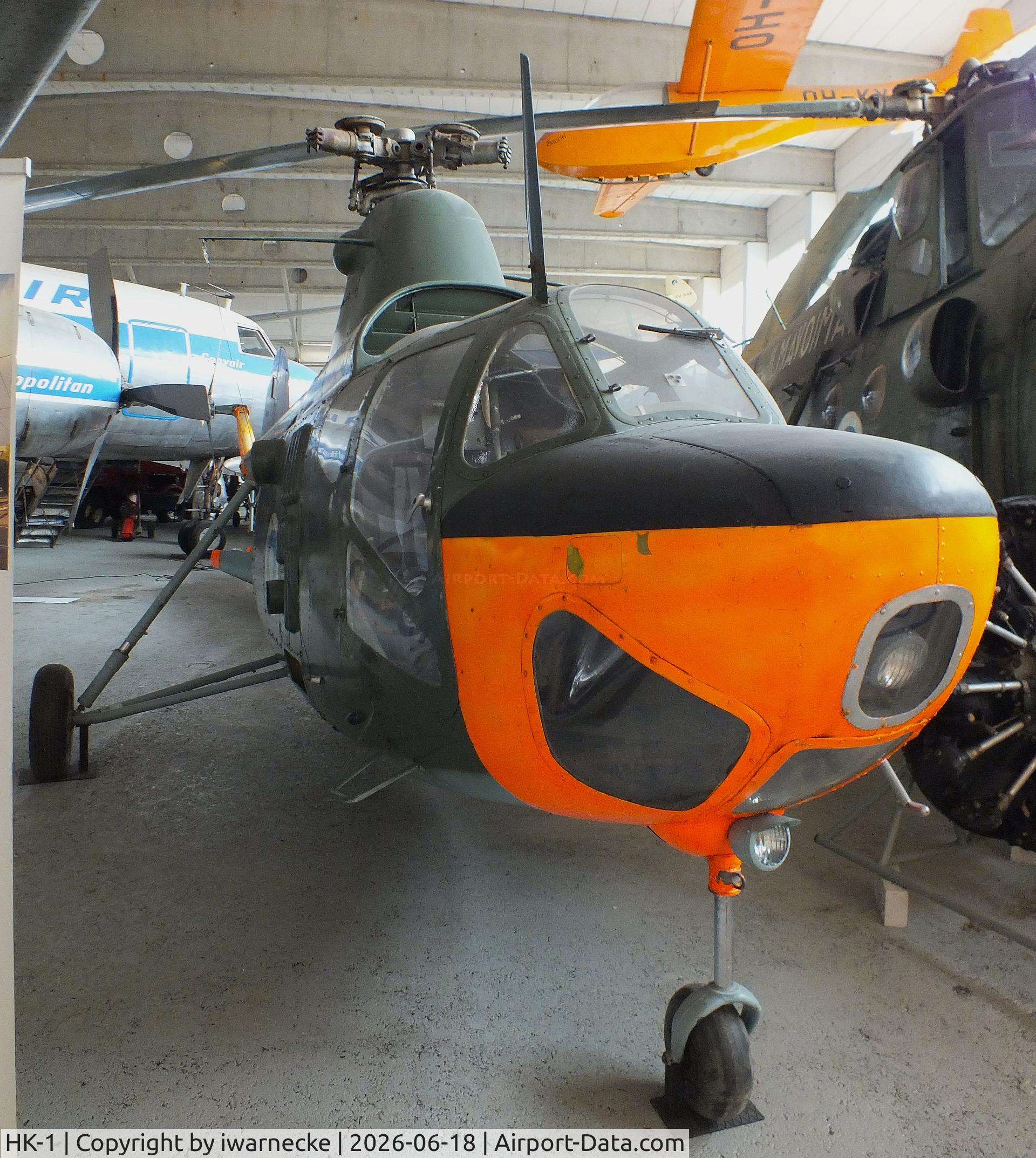 Aircraft HK-1, 1960 PZL-Swidnik SM-1-600, c/n A07029, PZL-Swidnik SM-1SZ (Mil Mi-1U HARE) at the Suomen Ilmailumuseo (Finnish Aviation Museum), Vantaa, photo by iwarnecke