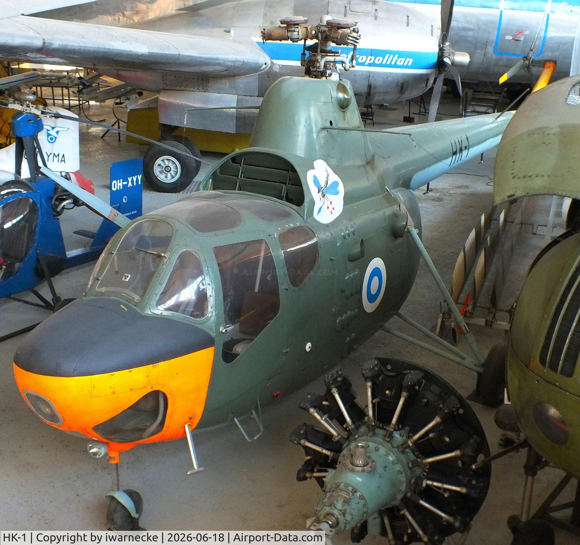 Aircraft HK-1, 1960 PZL-Swidnik SM-1-600, c/n A07029, PZL-Swidnik SM-1SZ (Mil Mi-1U HARE) at the Suomen Ilmailumuseo (Finnish Aviation Museum), Vantaa, photo by iwarnecke