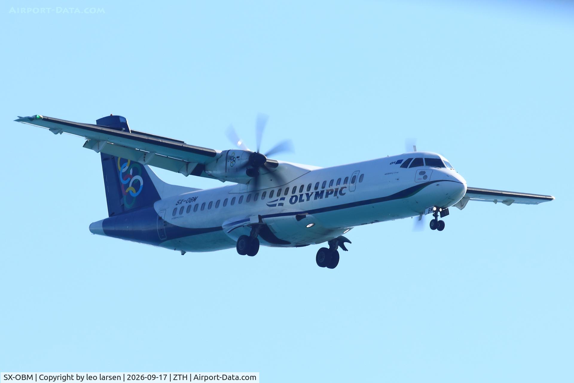 Aircraft SX-OBM, 2012 ATR 72-600 (72-212A), c/n 1058, Zakynthos 17.9.2026, at ZTH, photo by leo larsen