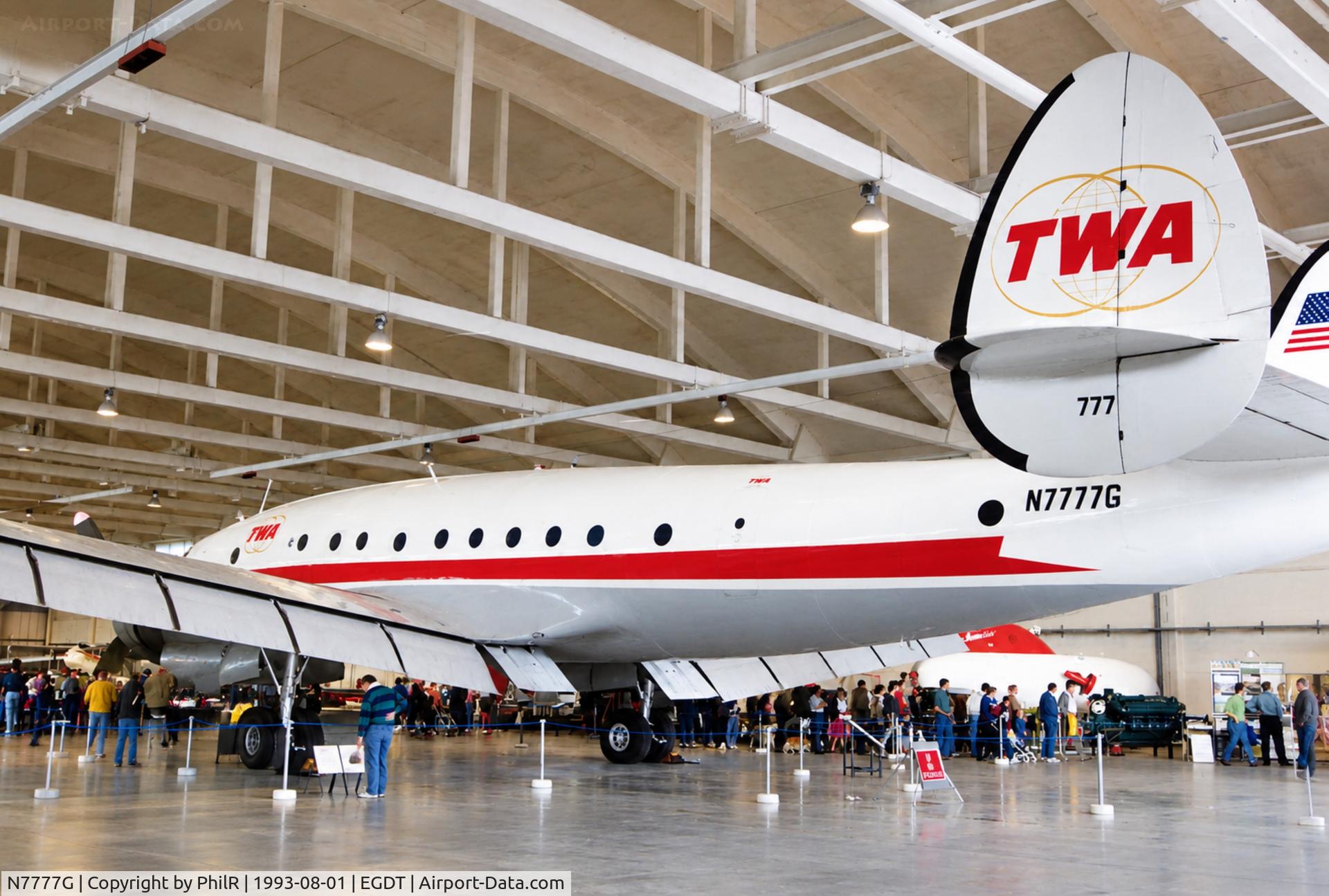Aircraft N7777G, 1947 Lockheed L-749A Constellation, c/n 2553, N7777G (G-CONI) 1947 L-749A Constellation TWA Woughton, at EGDT, photo by PhilR