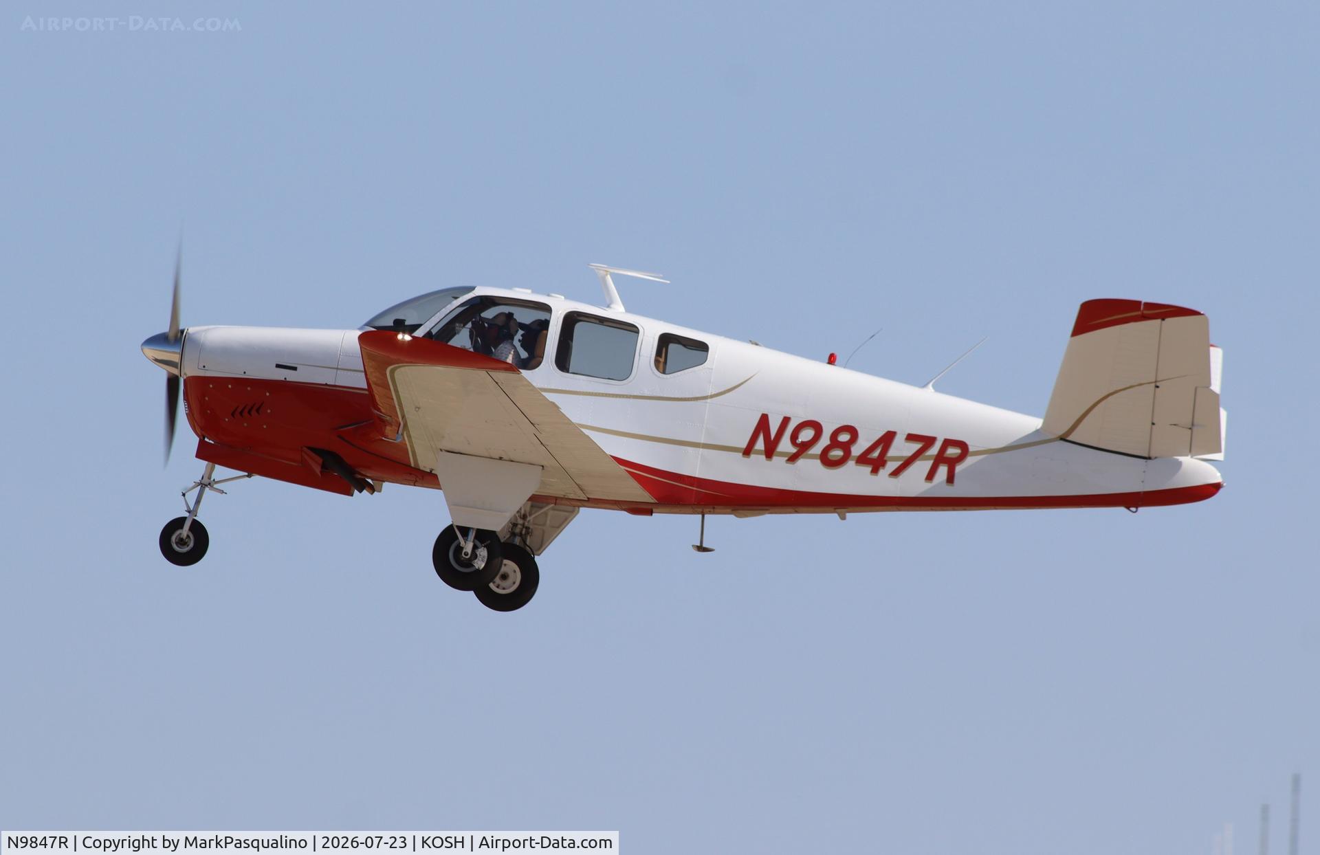 Aircraft N9847R, 1960 Beech M35 Bonanza, c/n D-6380, Beech M35, at KOSH, photo by MarkPasqualino