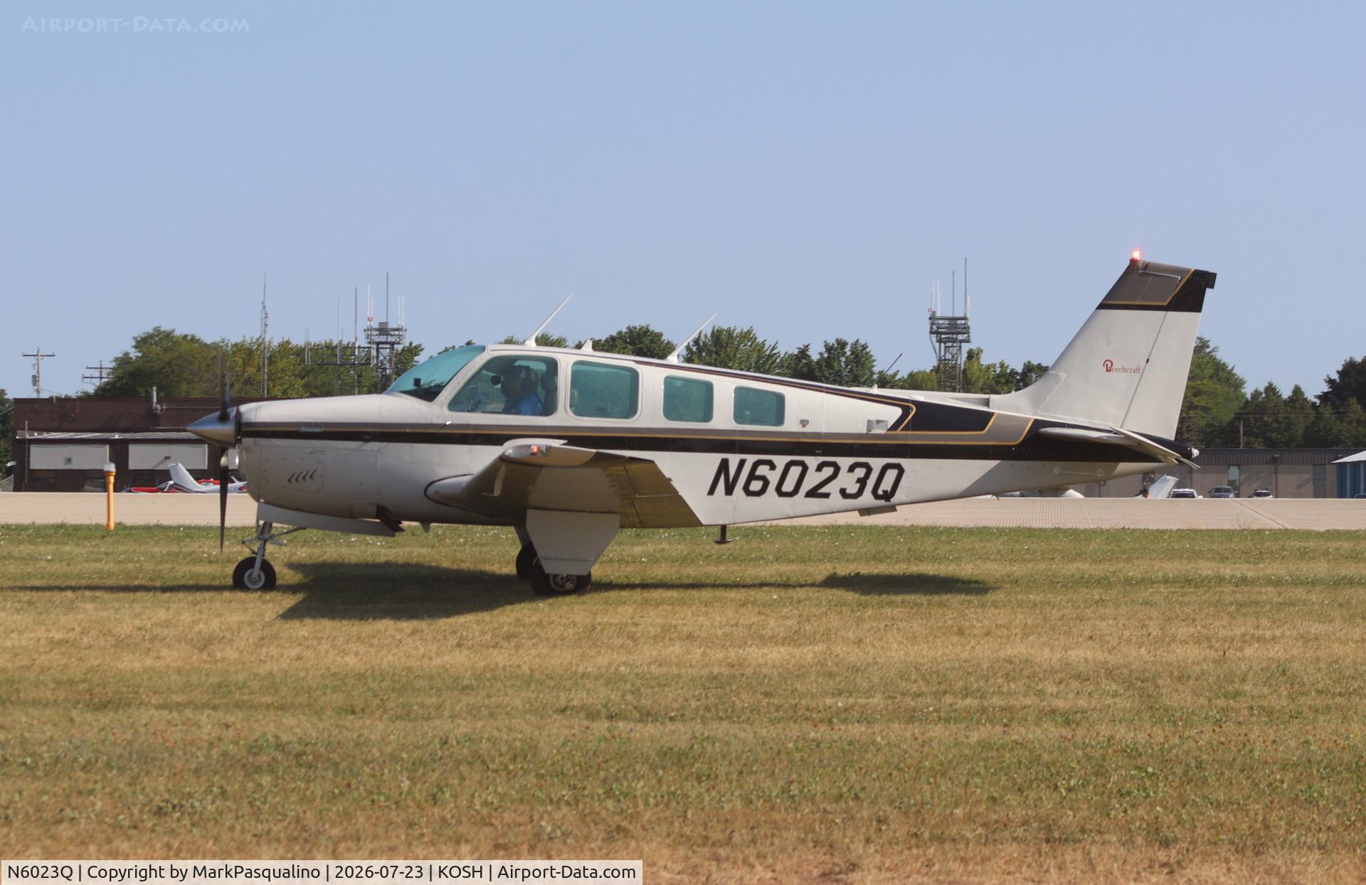 Aircraft N6023Q, 1979 Beech A36 Bonanza 36, c/n E-1441, Beech A36, at KOSH, photo by MarkPasqualino