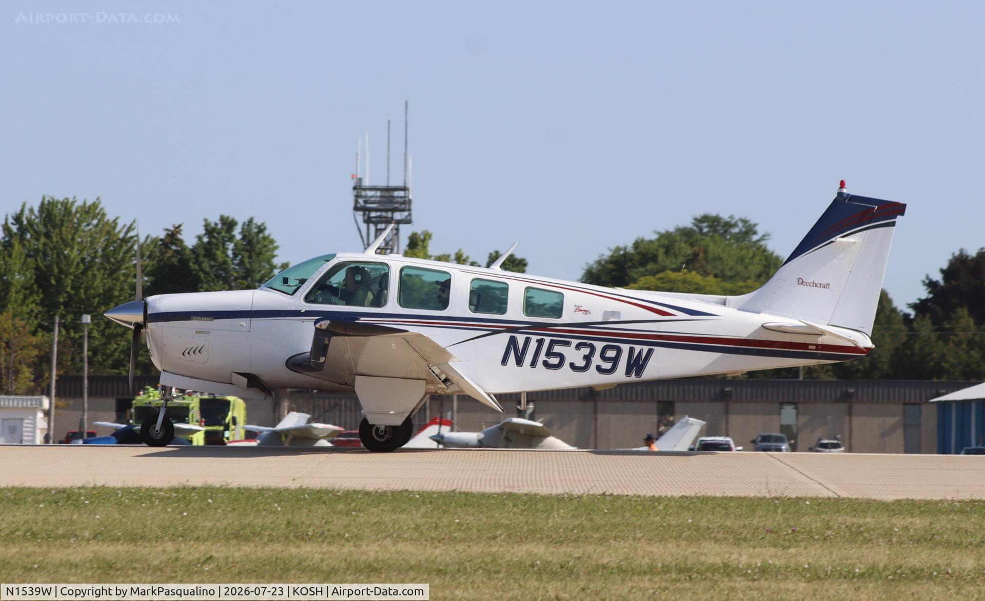 Aircraft N1539W, 1972 Beech A36 Bonanza 36, c/n E-326, Beech A36, at KOSH, photo by MarkPasqualino