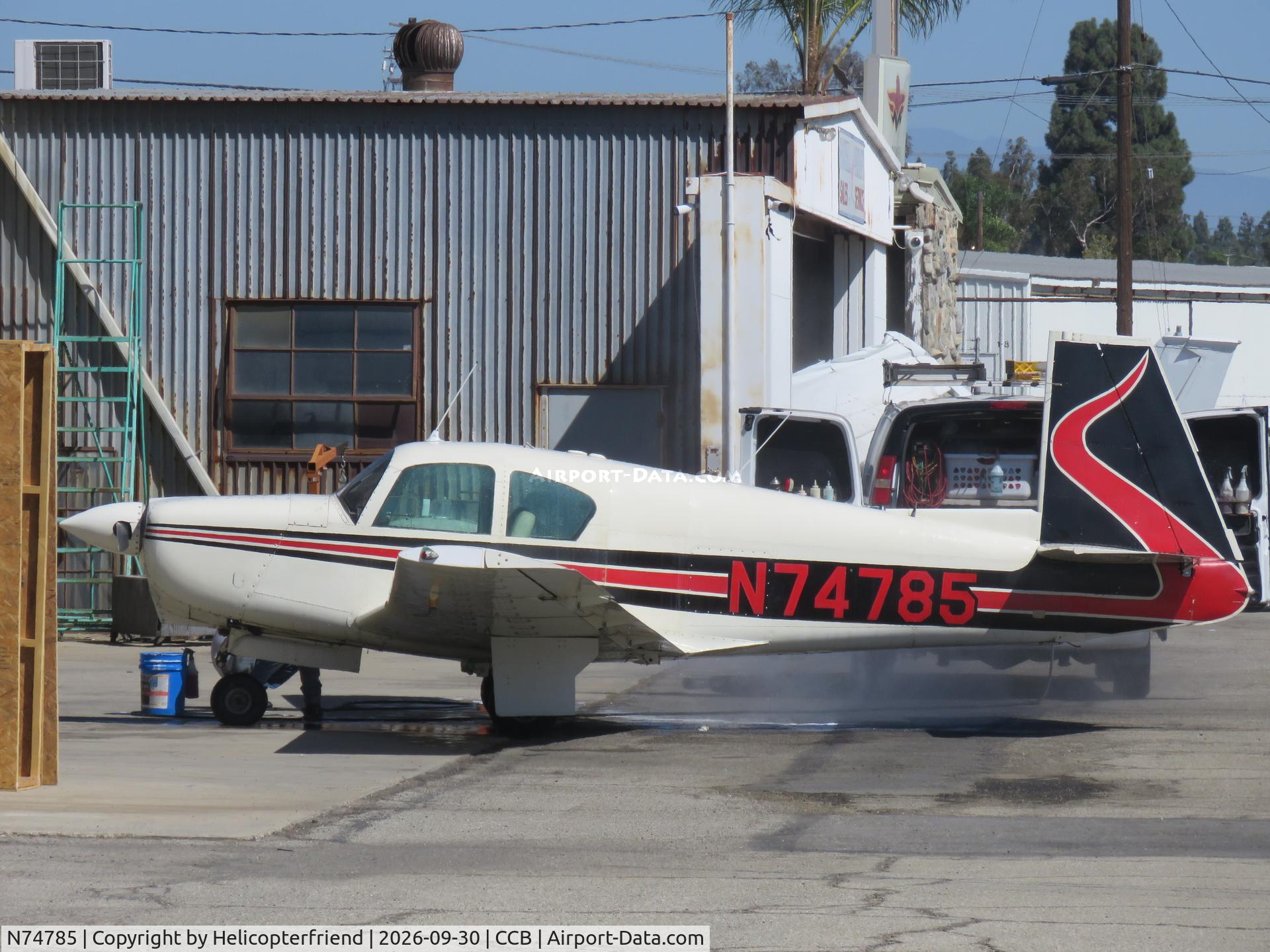 Aircraft N74785, 1961 Mooney M20B Mark 21, c/n 1785, Being worked on, at CCB, photo by Helicopterfriend