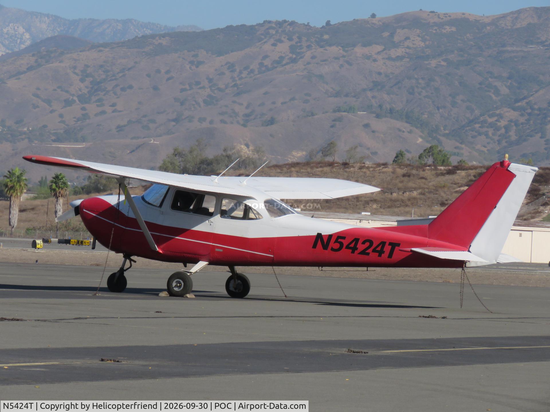 Aircraft N5424T, 1964 Cessna 172E, c/n 17251324, Parked in transit parking, at POC, photo by Helicopterfriend