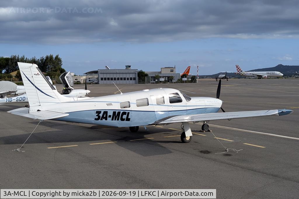 Aircraft 3A-MCL, 2002 Piper PA-32R-301T Saratoga II TC Turbo Saratoga, c/n 32-57306, Parked, at LFKC, photo by micka2b
