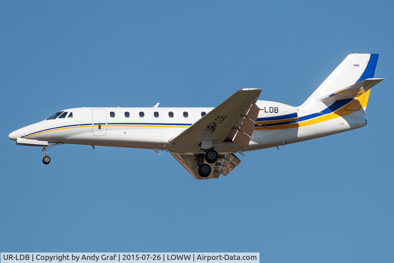 Aircraft UR-LDB, 2012 Cessna 680 Citation Sovereign, c/n 680-0326, Untitled Cessna 680, at LOWW, photo by Andy Graf