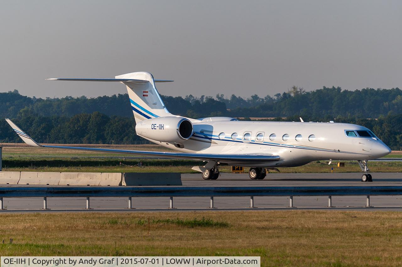 Aircraft OE-IIH, 2015 Gulfstream G-VI (G650ER), c/n 6134, Untitled Gulfstream G650, at LOWW, photo by Andy Graf