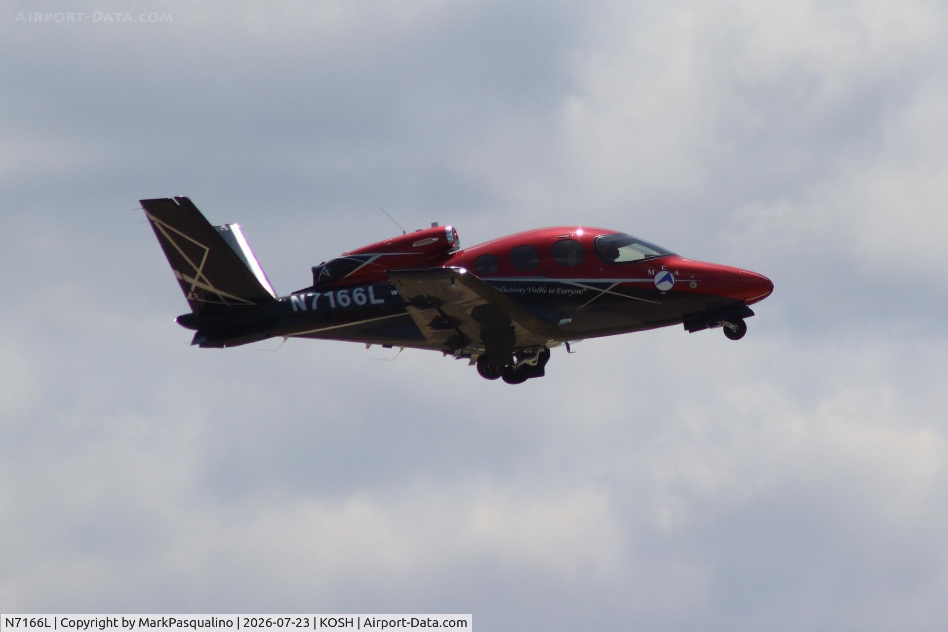 Aircraft N7166L, 2026 Cirrus SF50, c/n 0750, Cirrus SF50, at KOSH, photo by MarkPasqualino